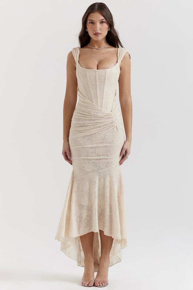 Robe midi sophistiquée brise
