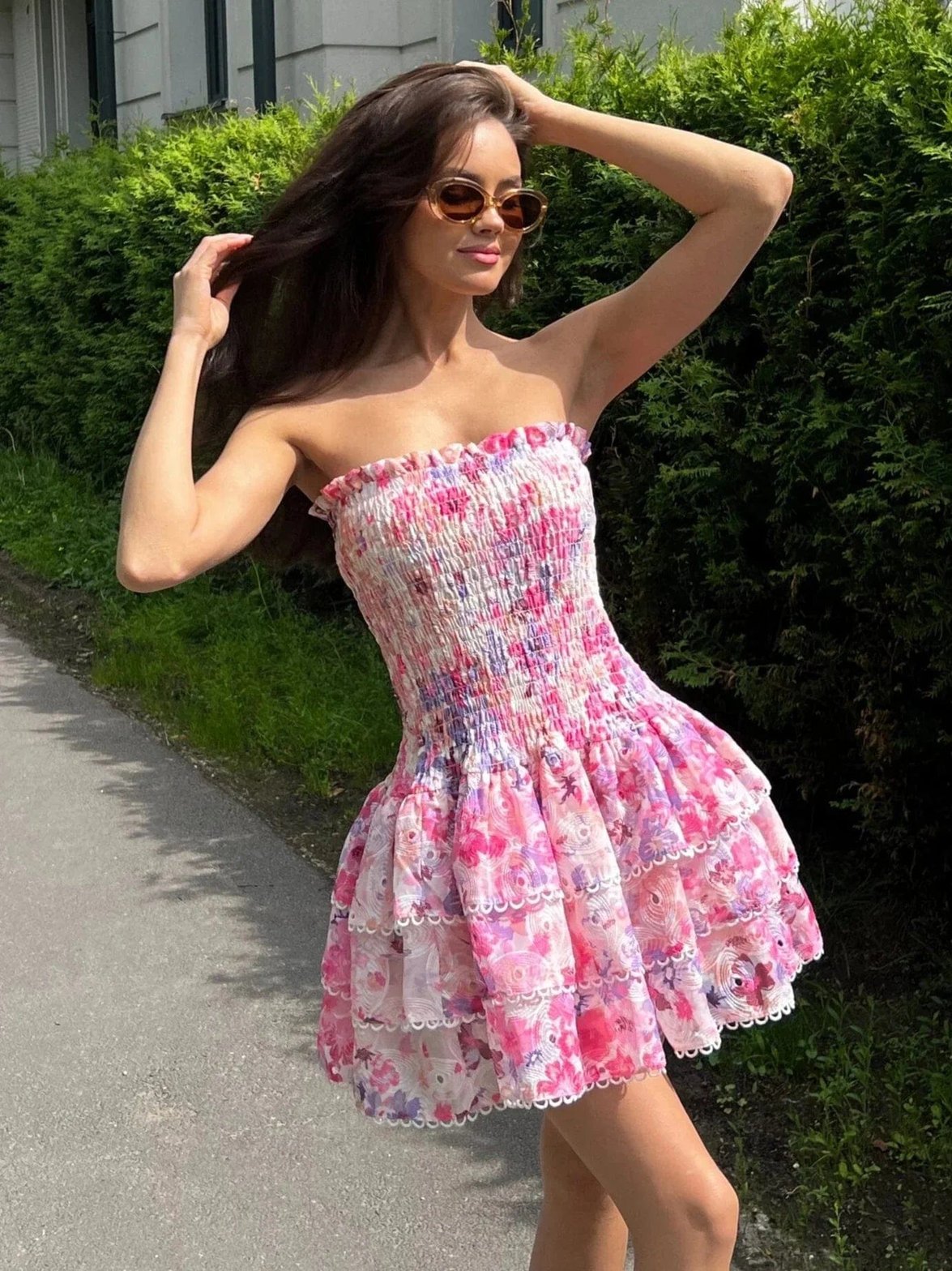 Robe romantique fleurie soleil