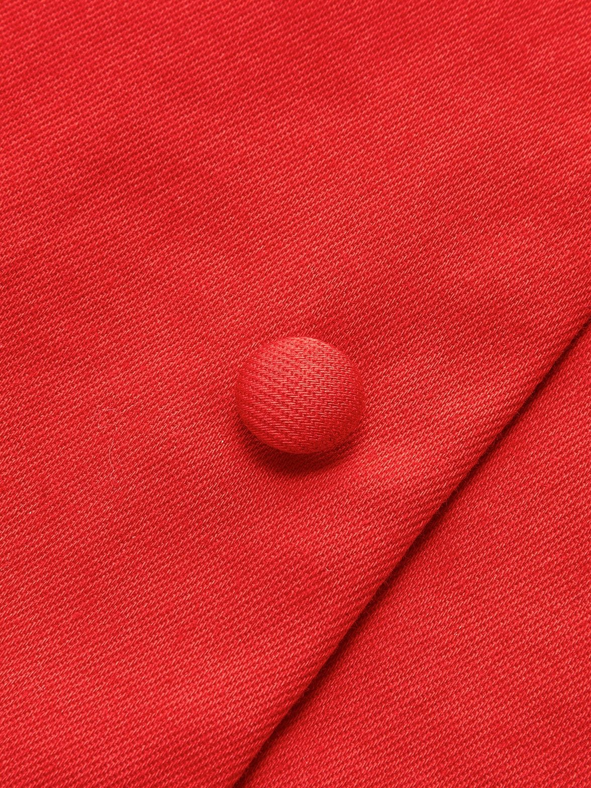 Robe Rouge Élégante Sans Manches