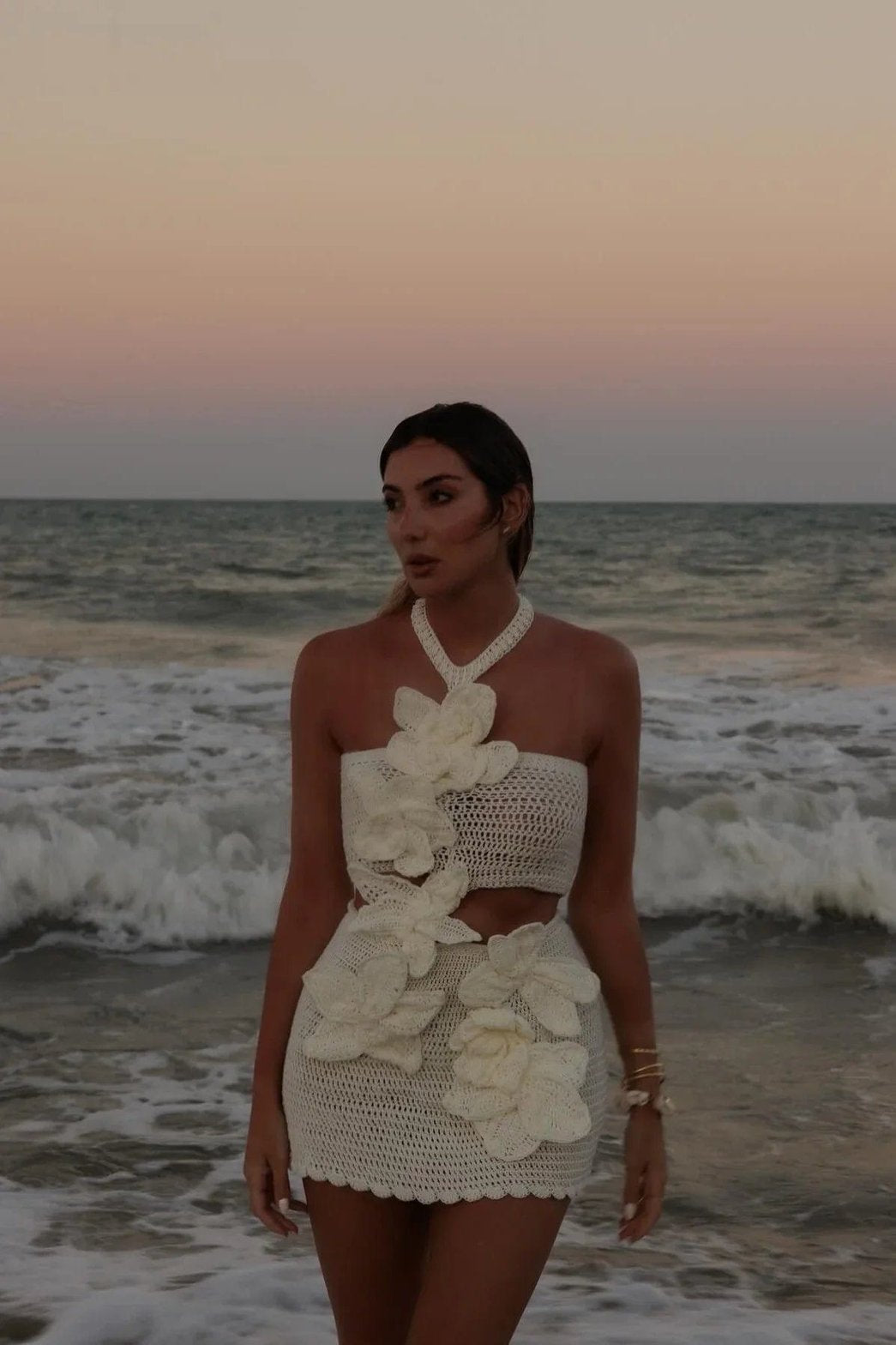 Robe tricot détaillée grâce