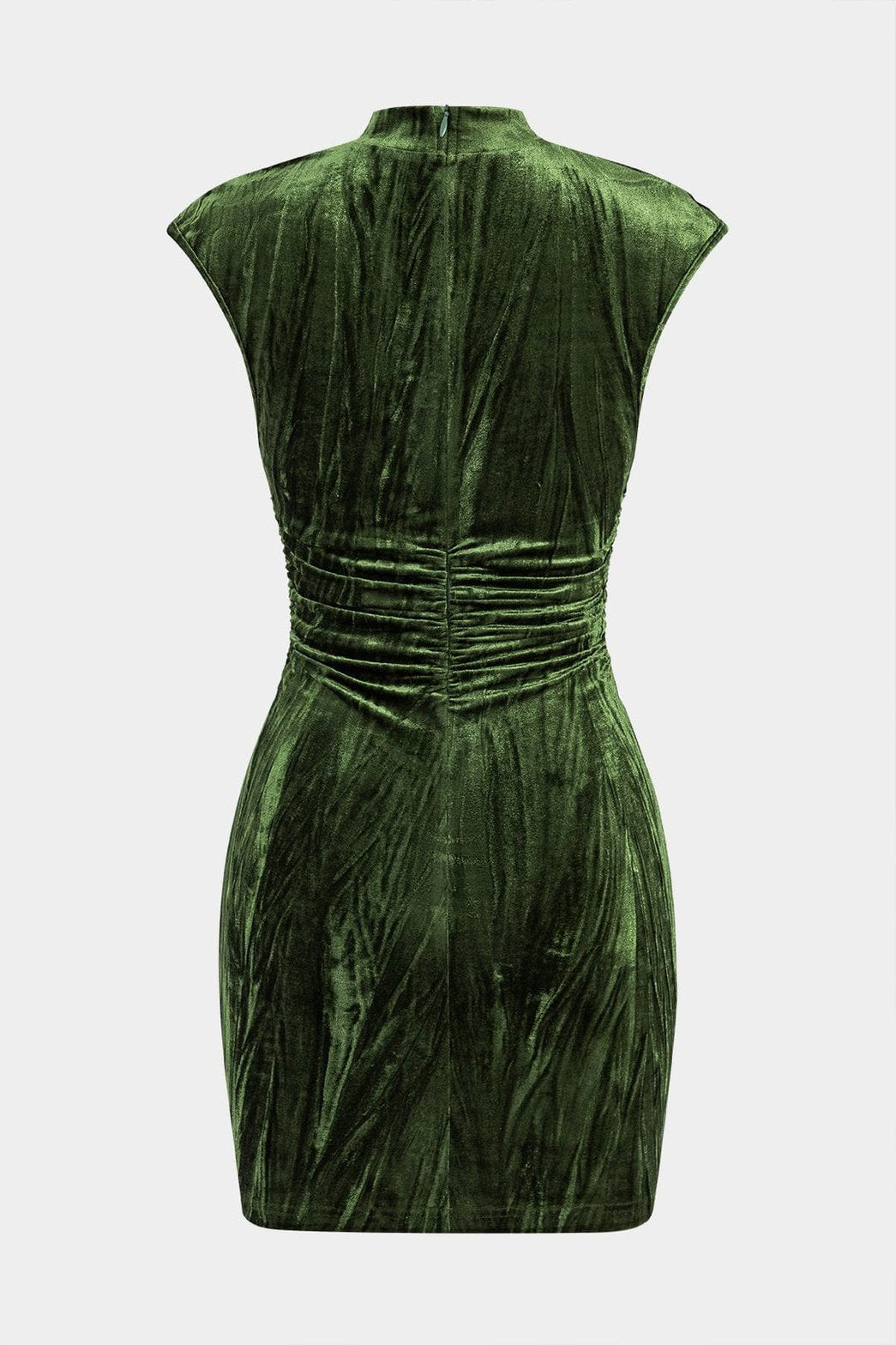 Robe velours verte vue de dos harmonie