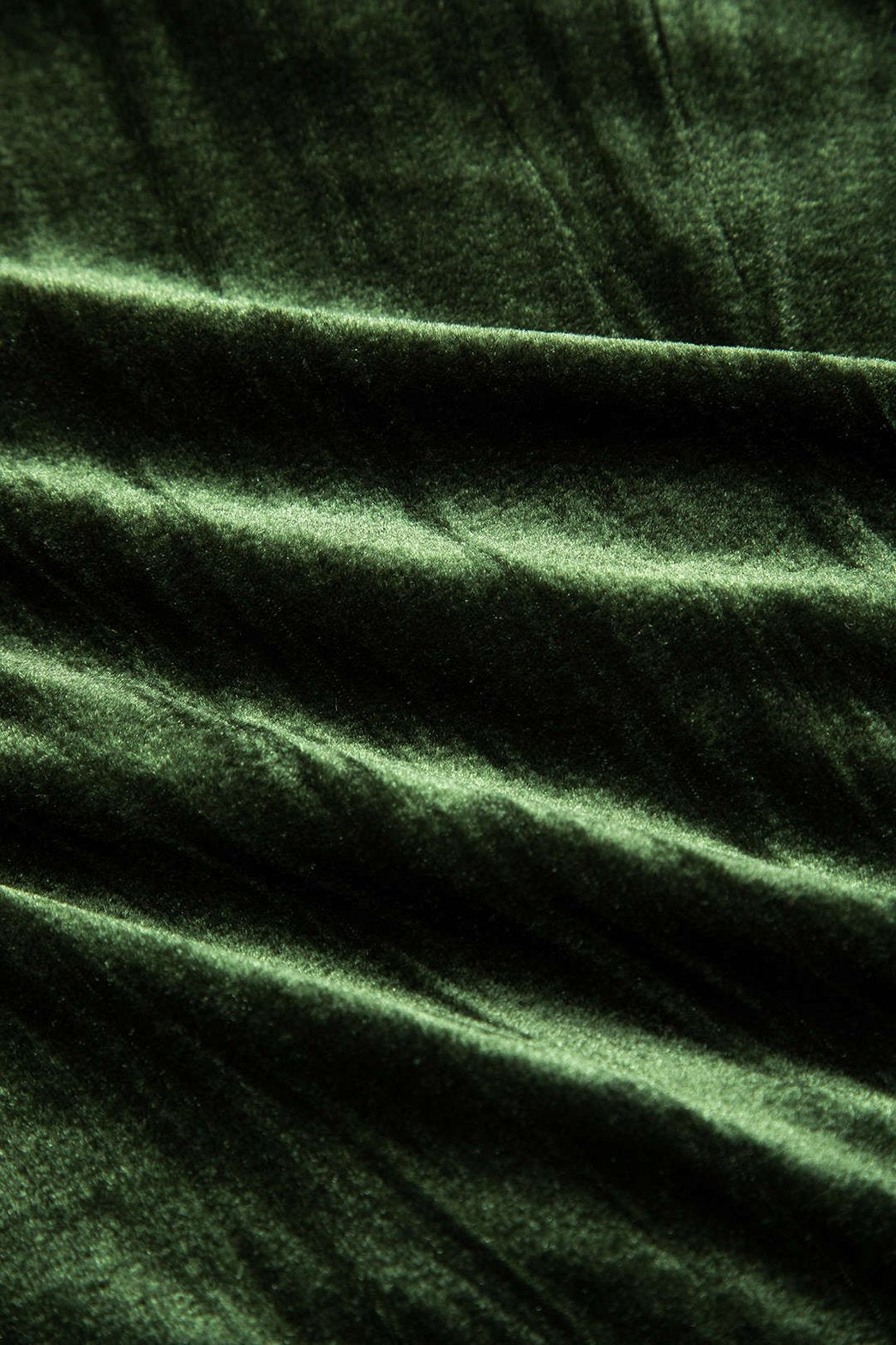 Robe velours verte détail fronces grâce