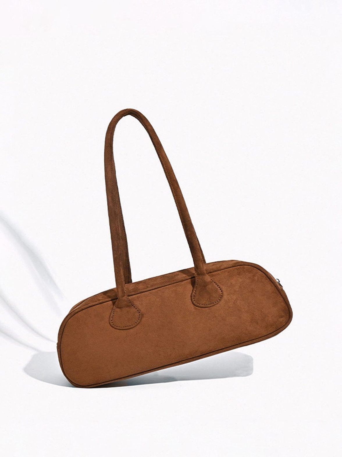 Sac baguette marron vue côté harmonie