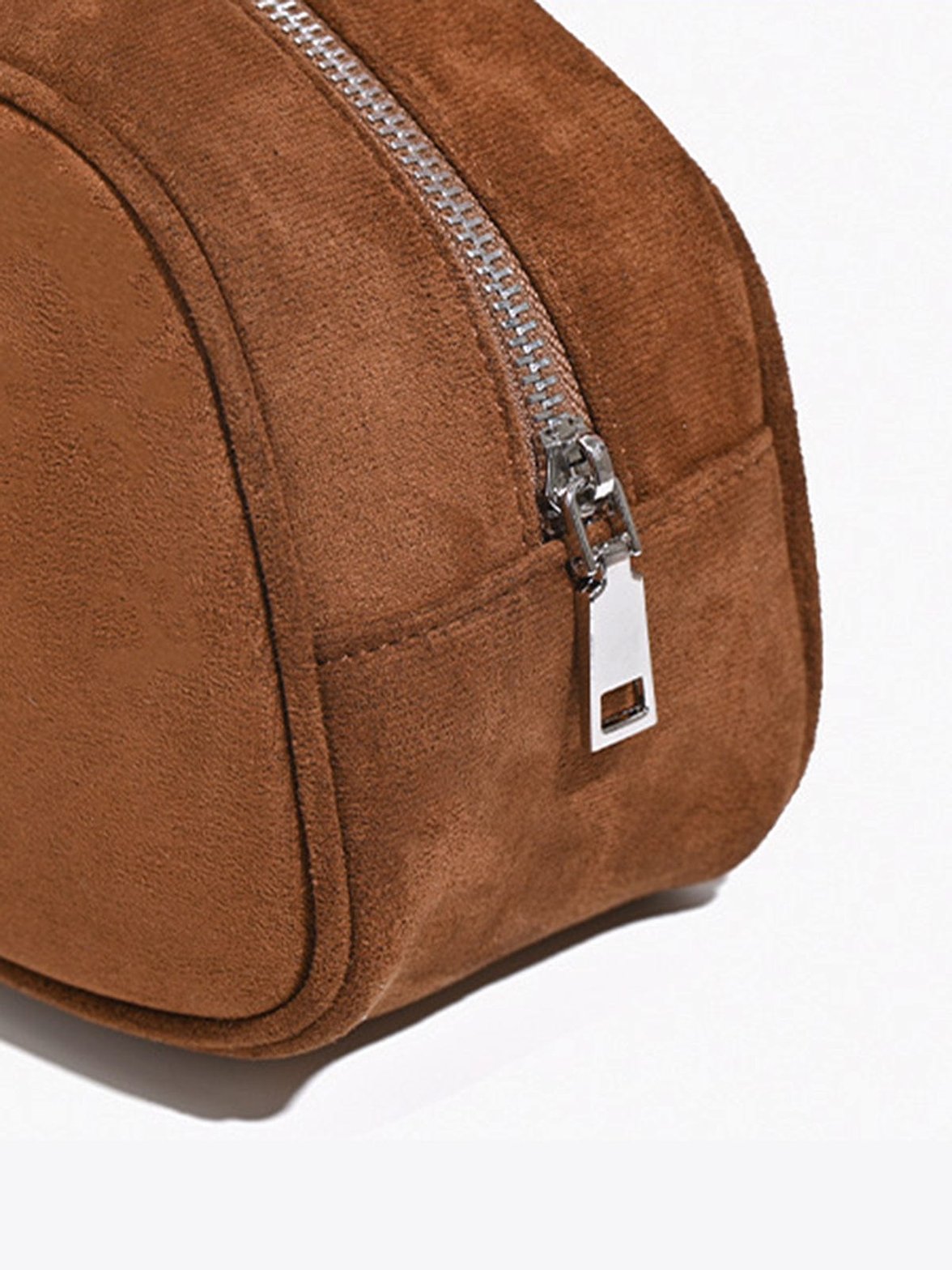 Sac baguette marron détail poignée douceur