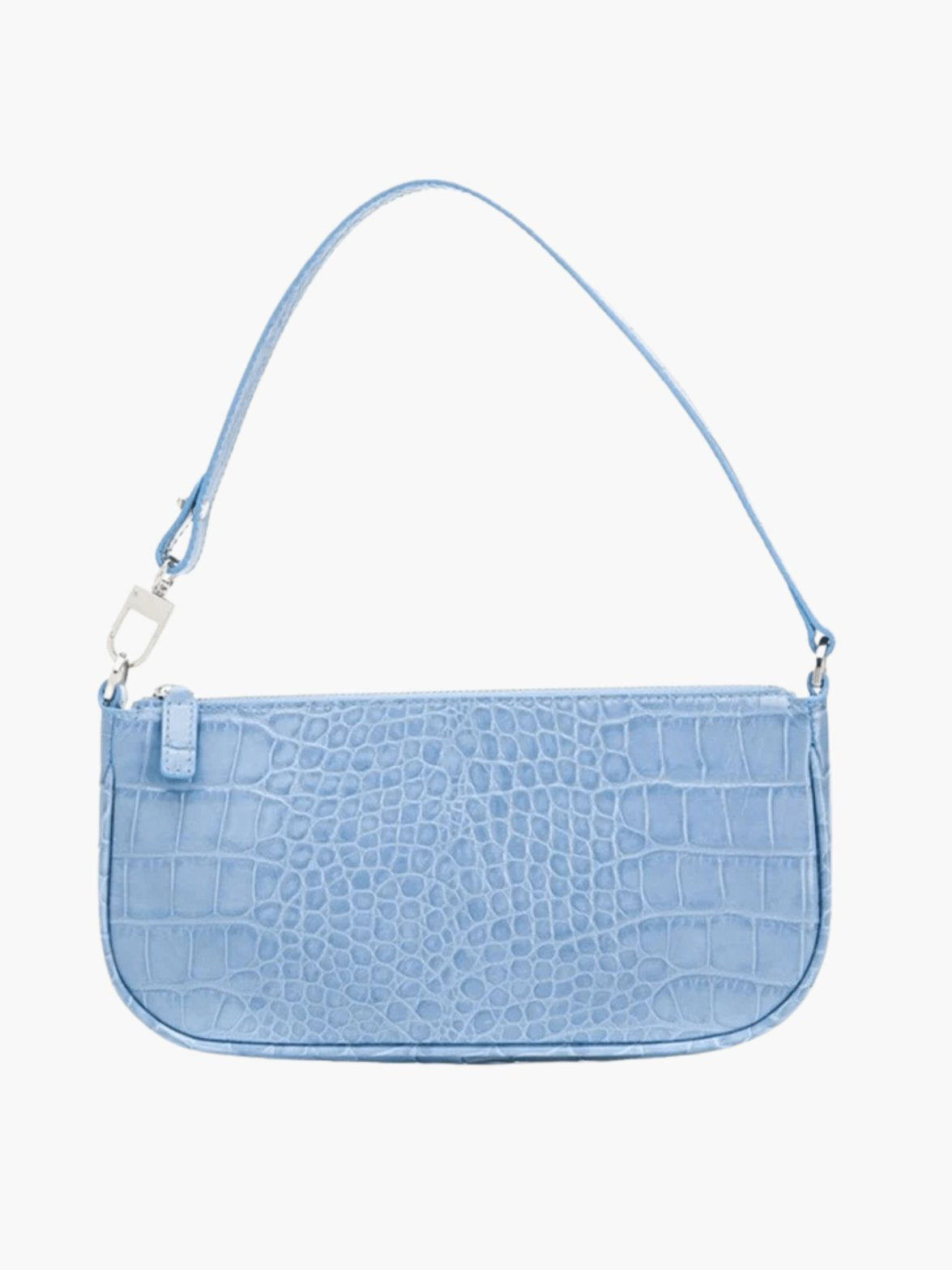 Sac baguette bleu ciel vue de face doux
