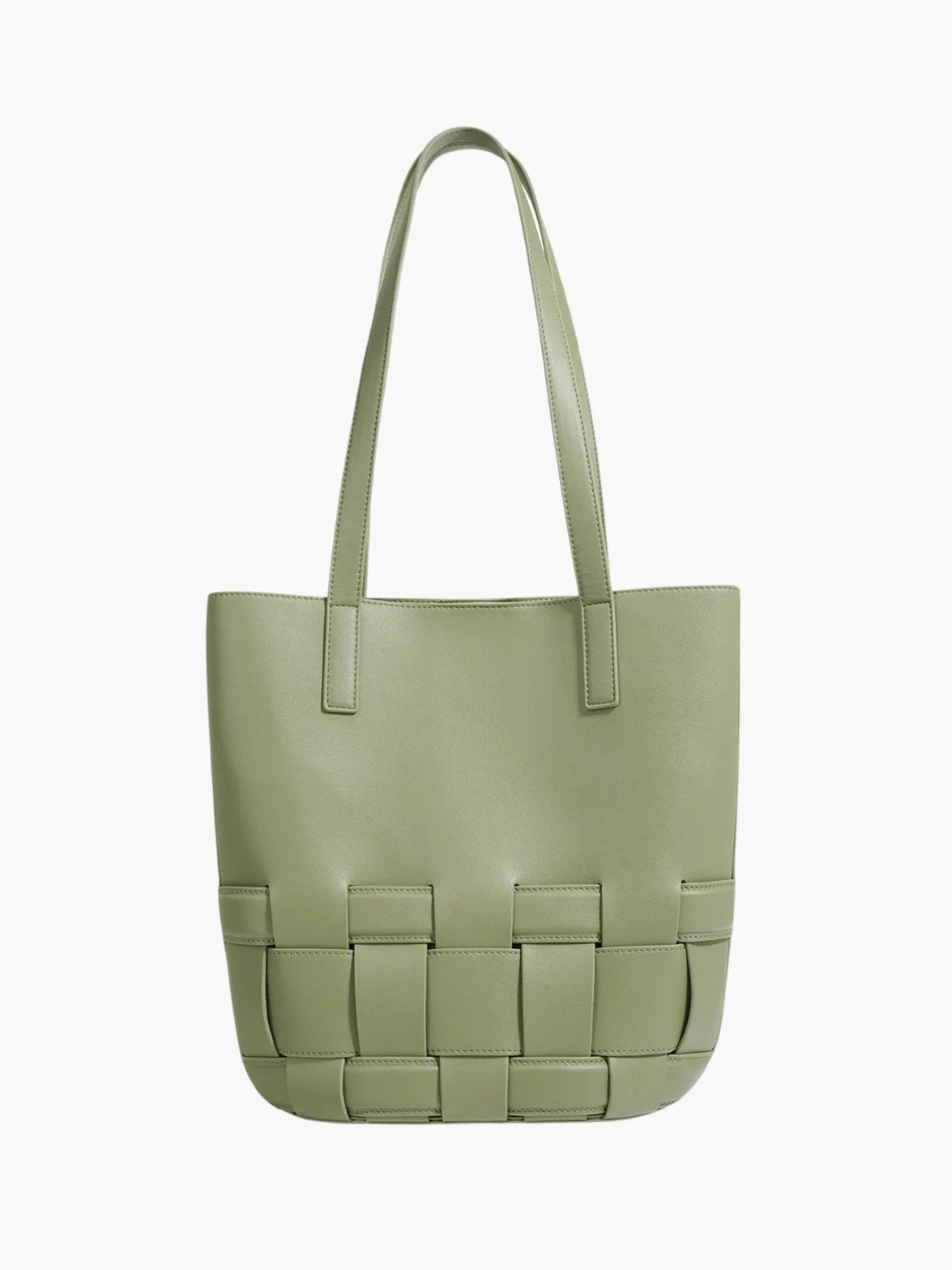 Sac en cuir beige détail anse fleur