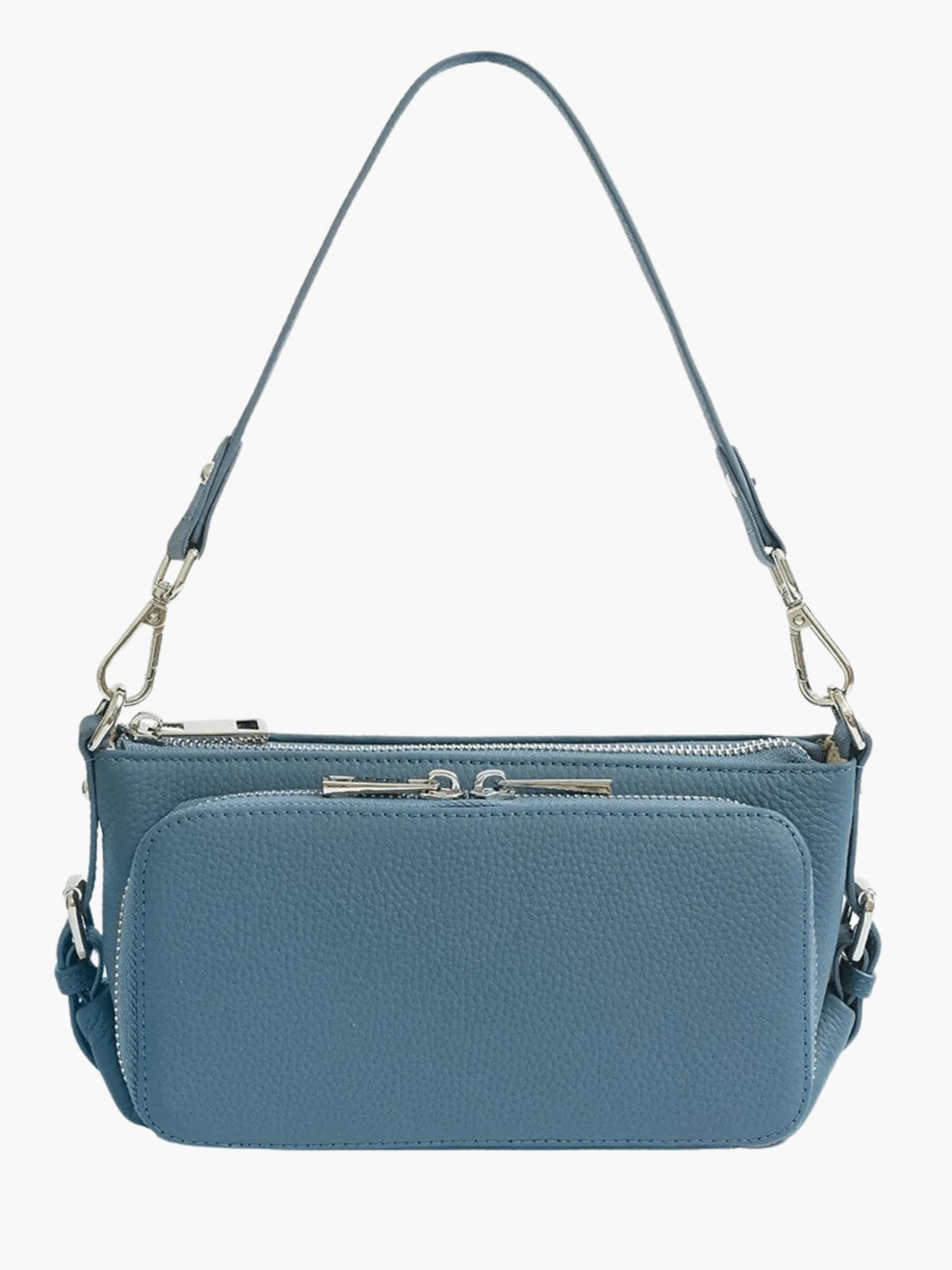 Détail bandoulière sac cuir arc