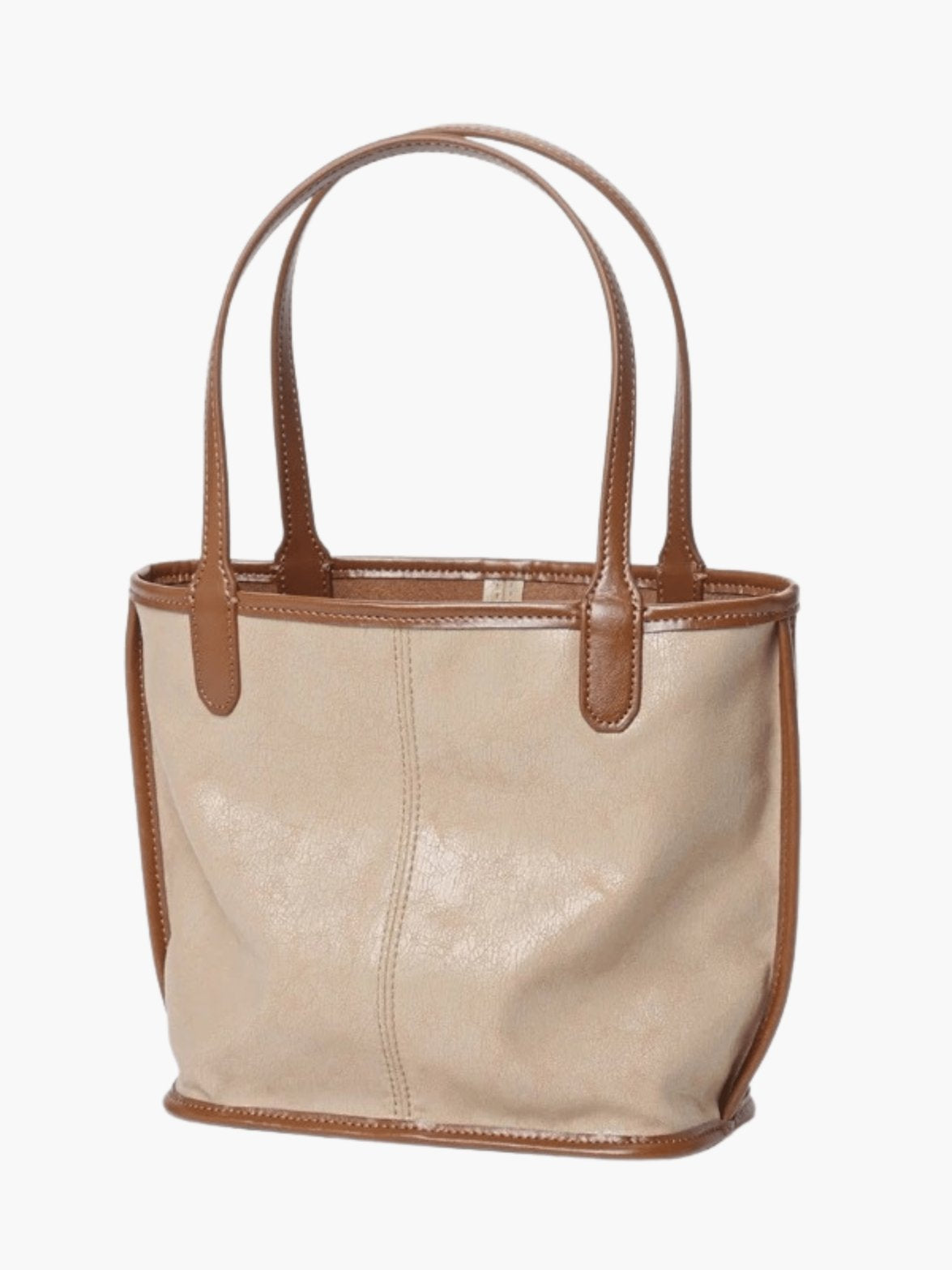 Sac bandoulière vintage en cuir beige doux