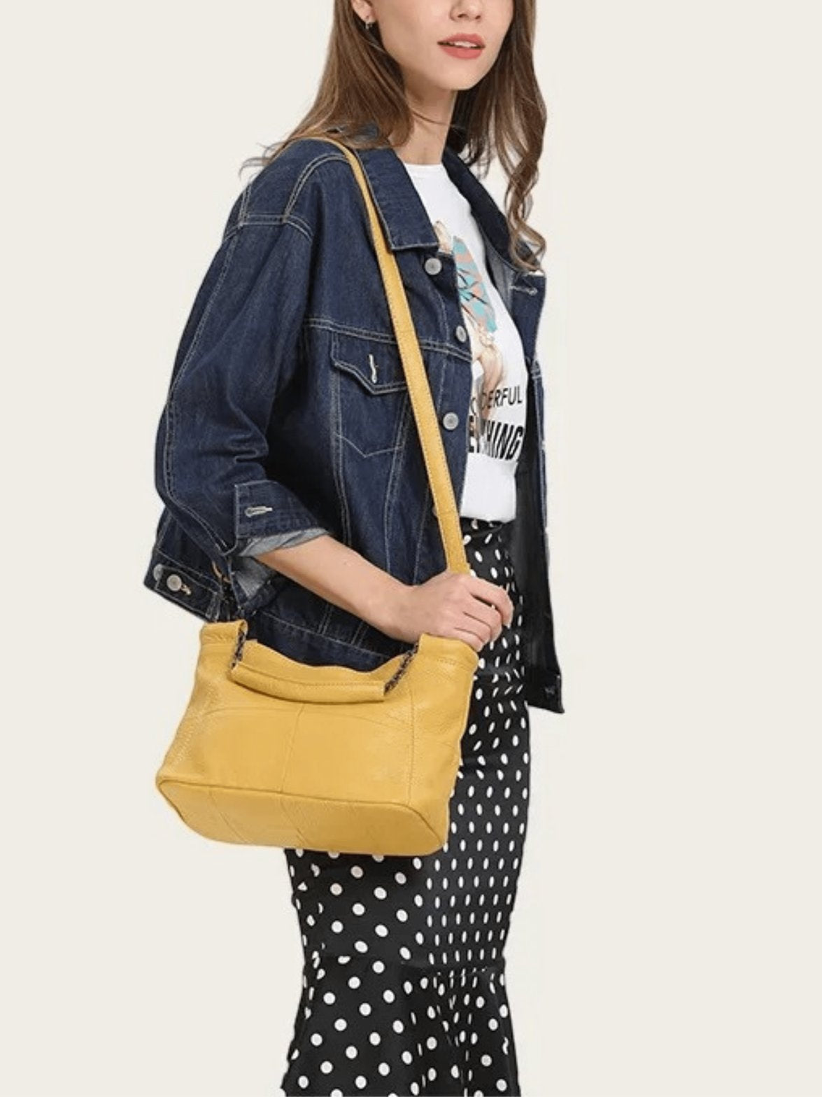 Détail sac cuir vintage charm