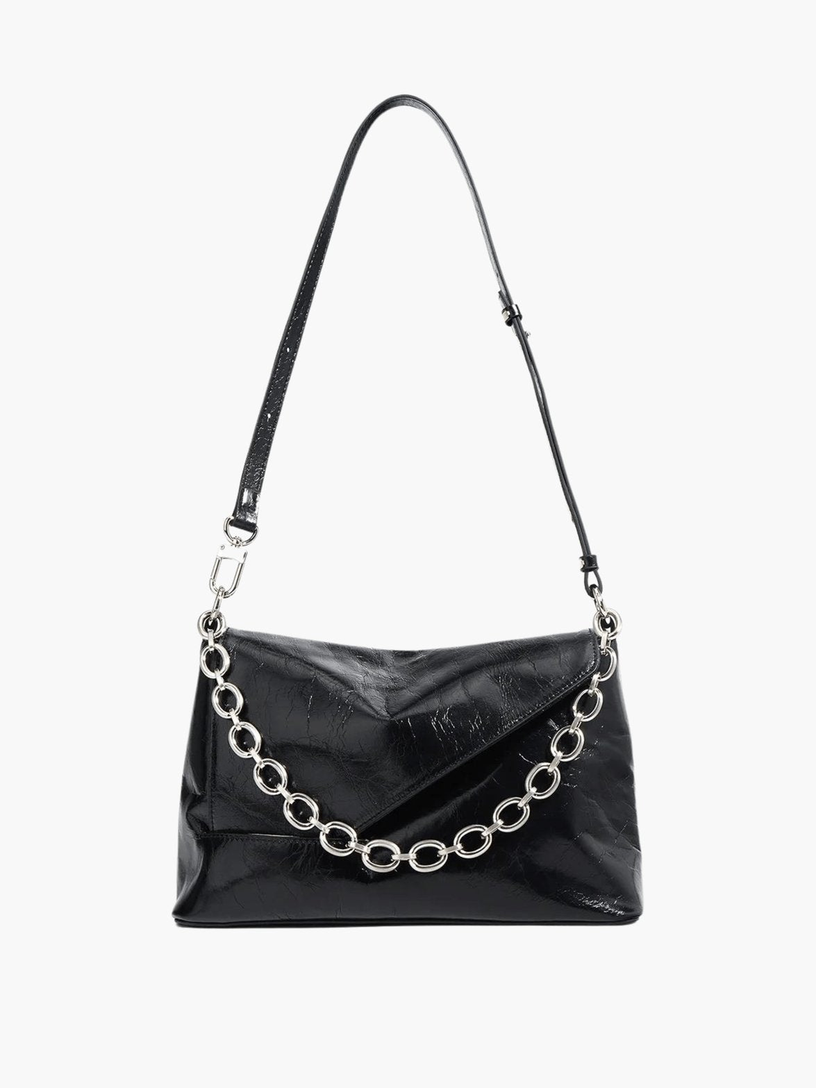 Sac à bandoulière en cuir noir élégant - Harmonie