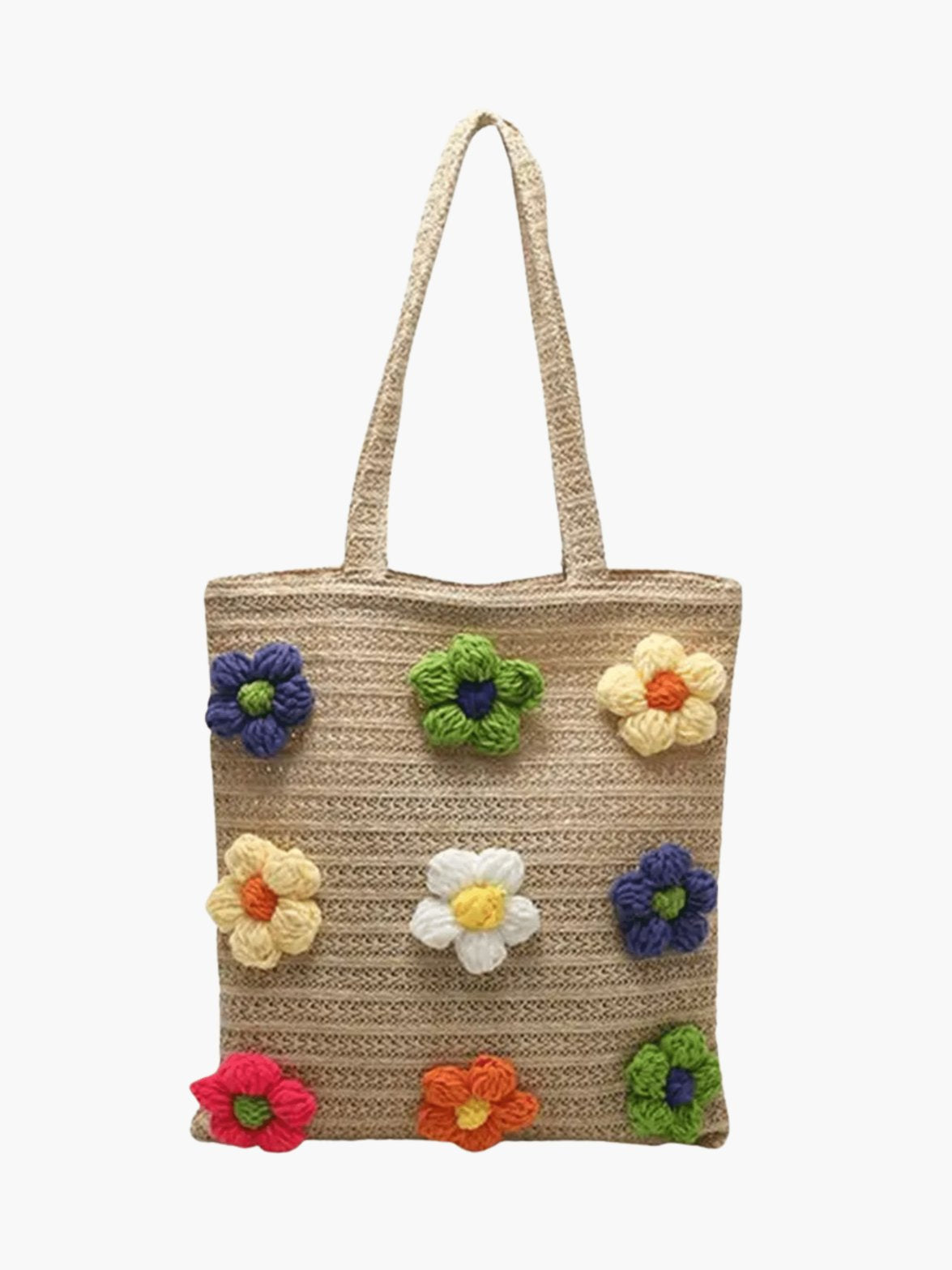 Sac crocheté avec motifs floraux brise