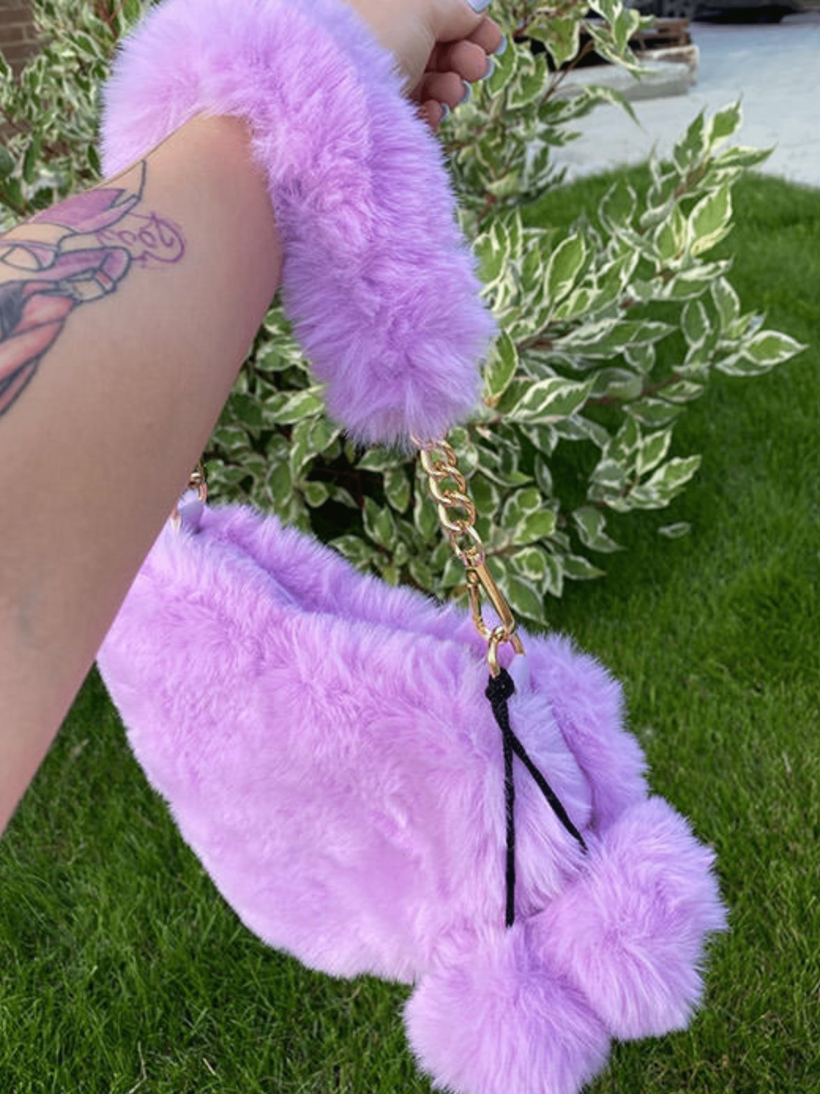 Sac cœur peluche beige vue poche soleil