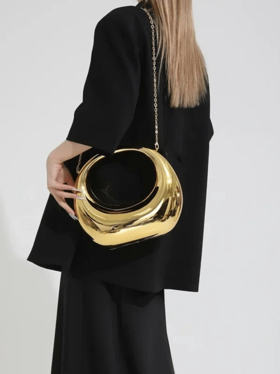 Sac luxe acrylique vue détaillée cristal