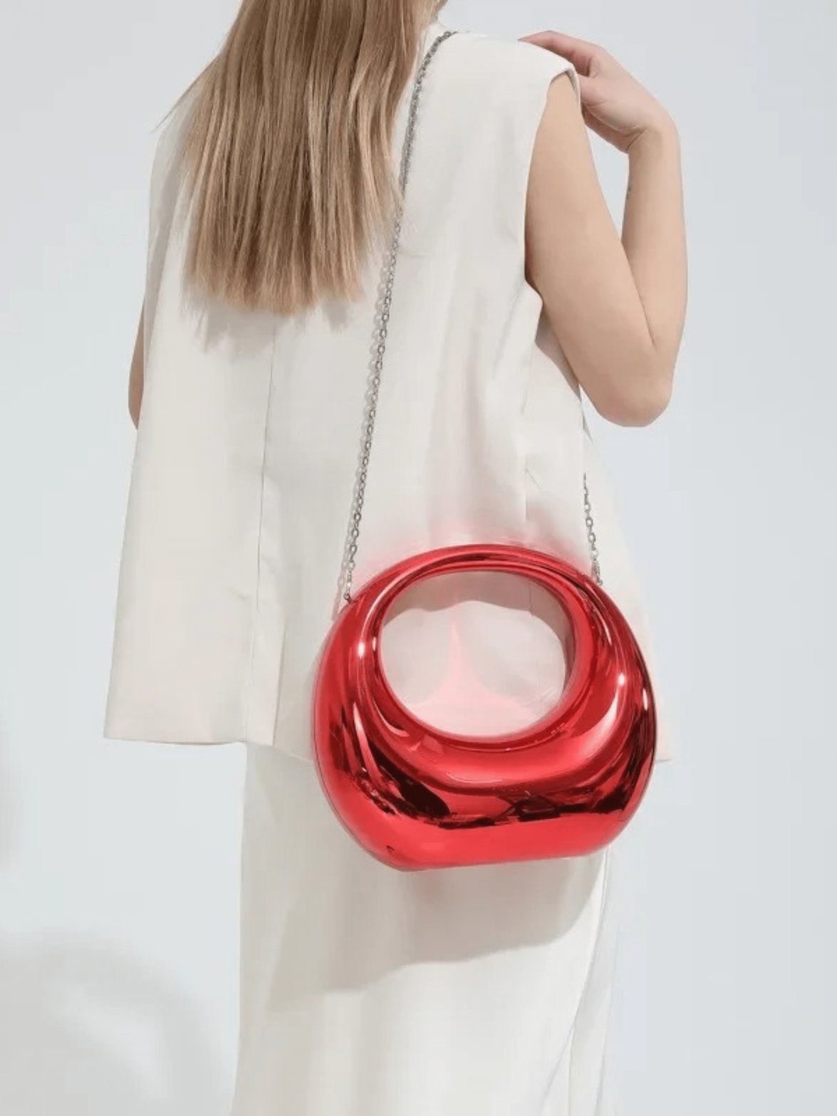 Sac croissant vue arrière saphir