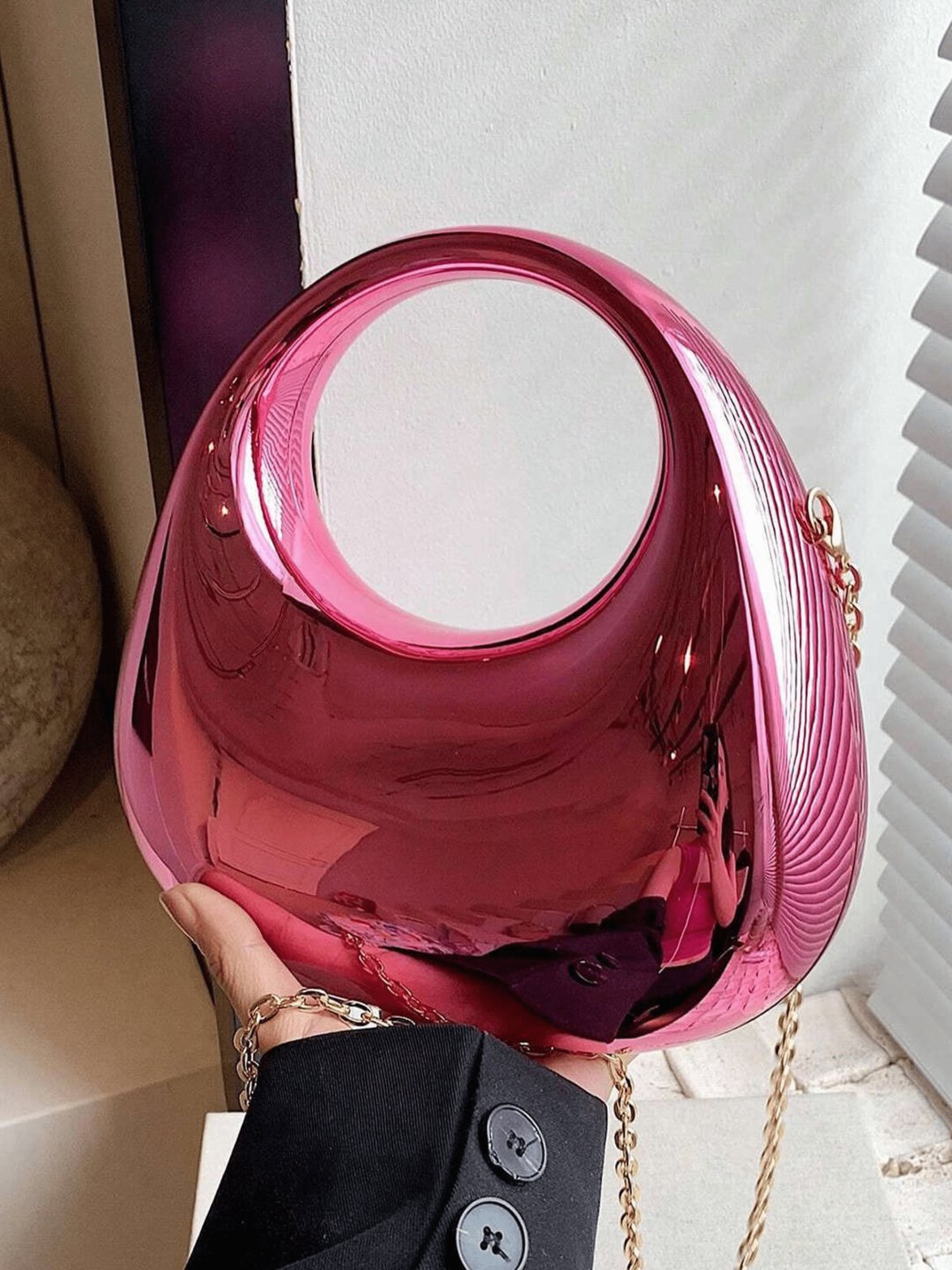 Sac croissant vue globale onyx