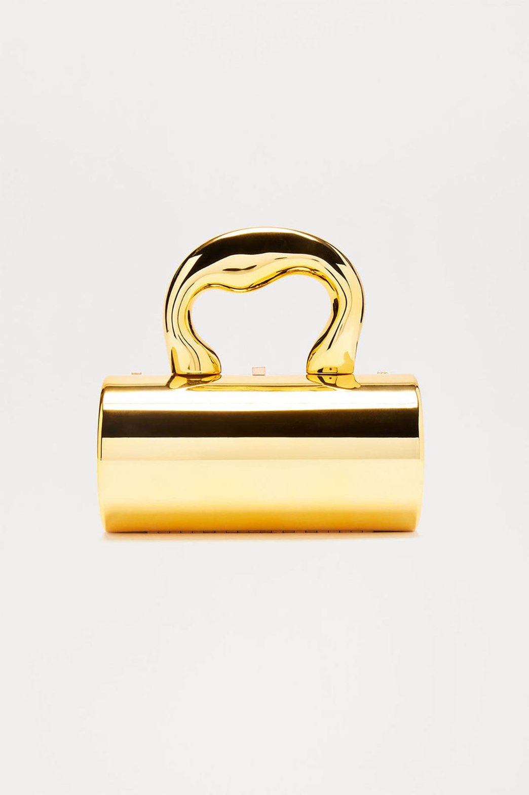 Sac à main cylindrique or brillant étoile