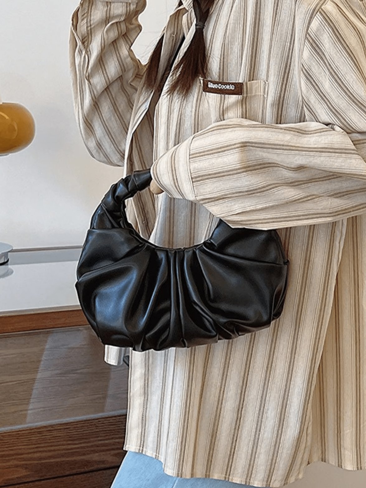 Sac à main rouge style froissé magnifique