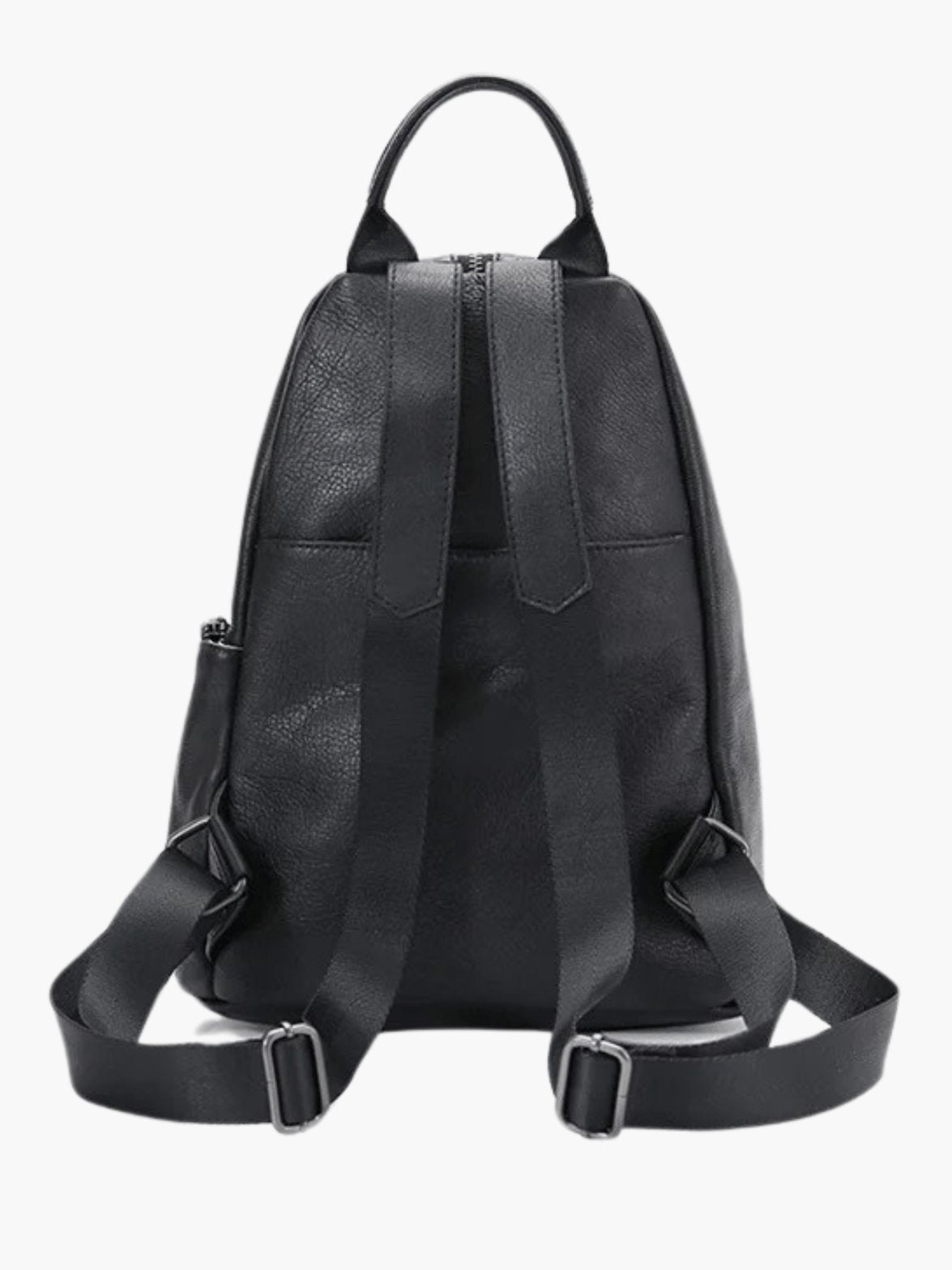 Sac à dos cuir noir vue arrière étoile
