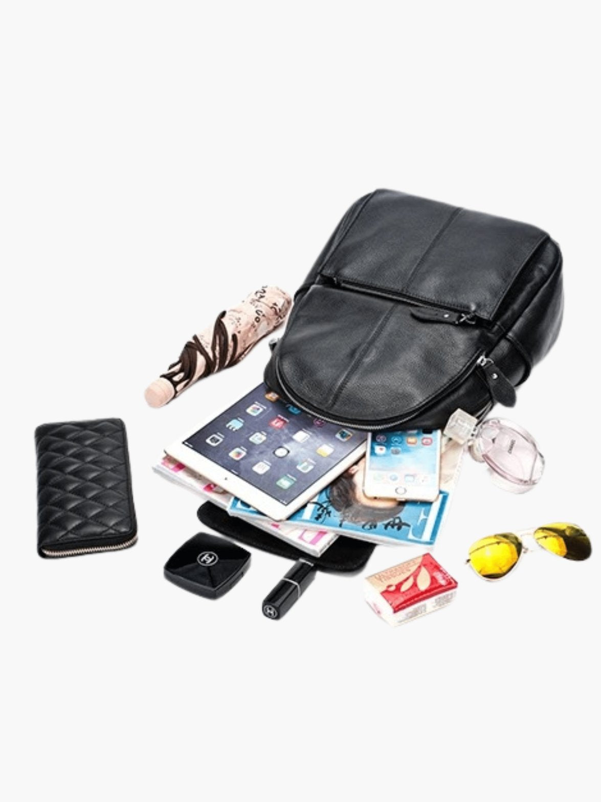 Intérieur spacieux sac cuir sérénité