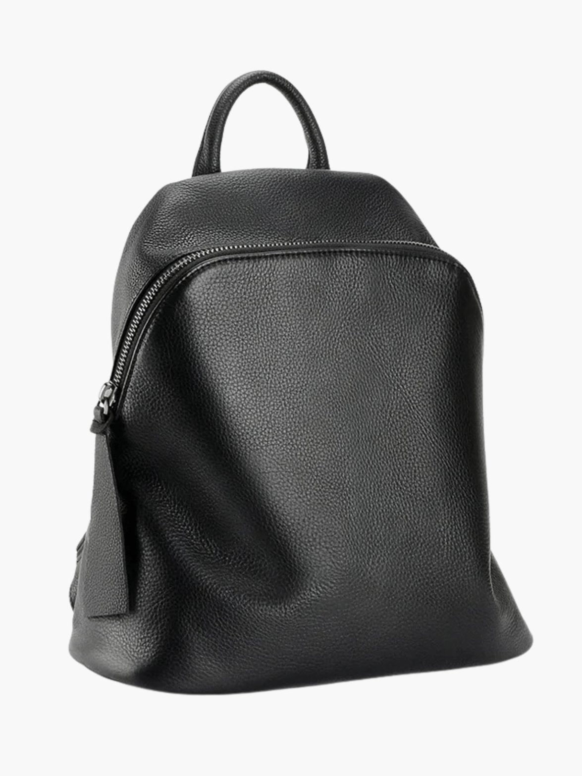 Sac à dos cuir noir élégant vue avant - Étoile