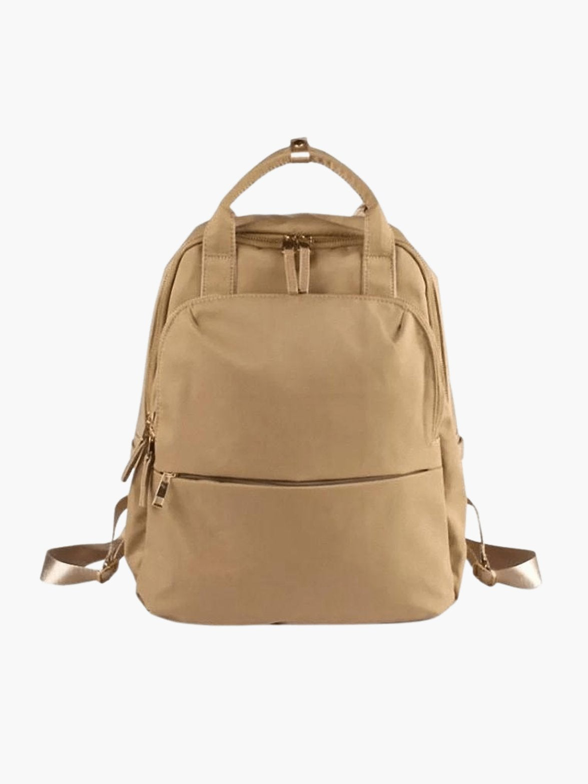 Sac à dos beige vue avant soleil