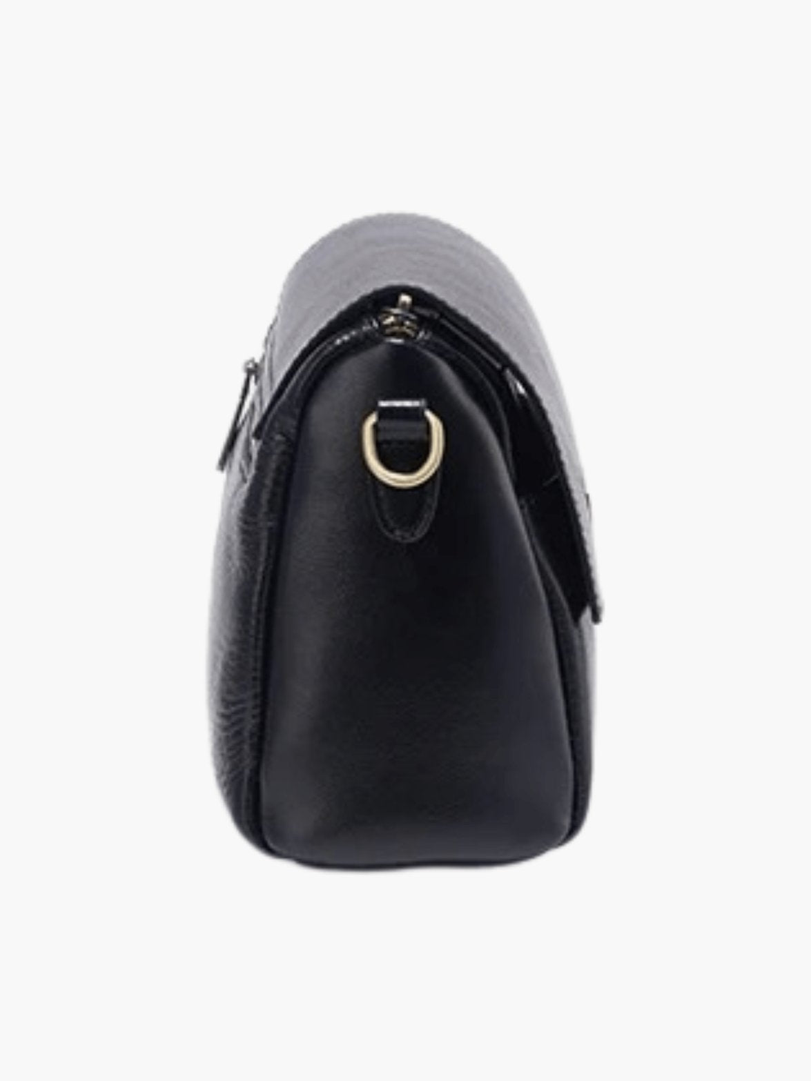 Sac en cuir noir vue latérale étoile