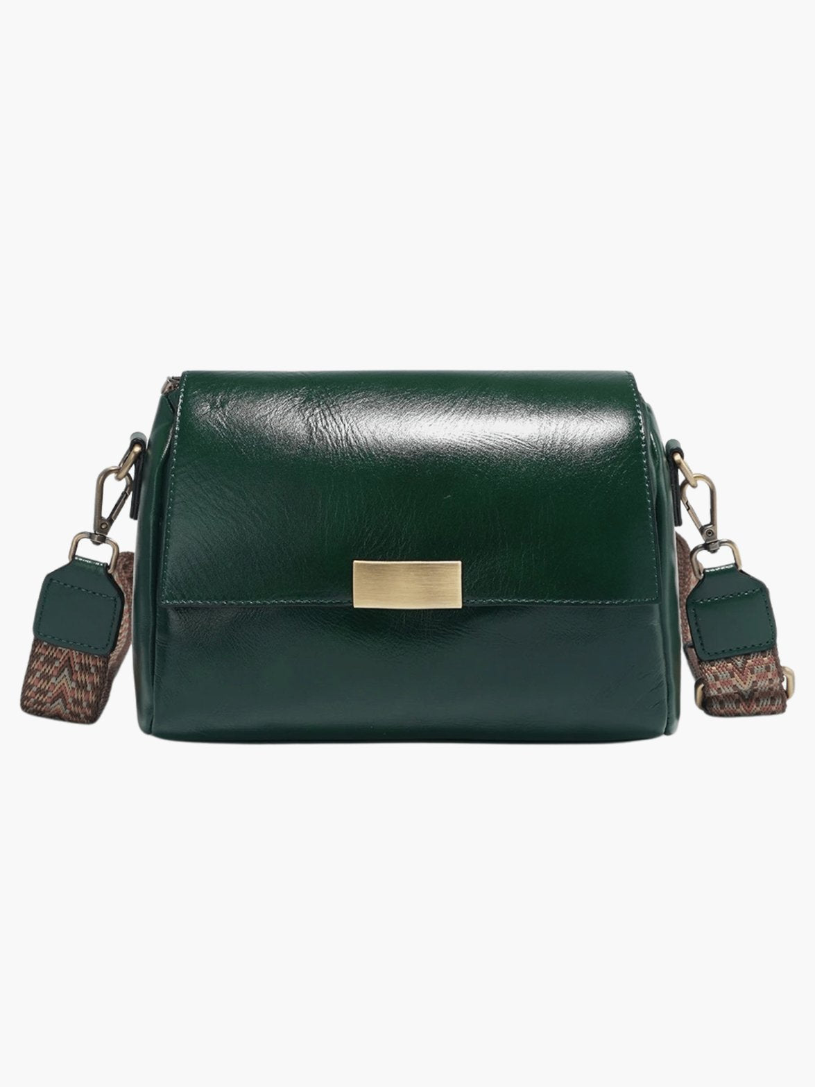 Sac en cuir noir détail fermeture pluie