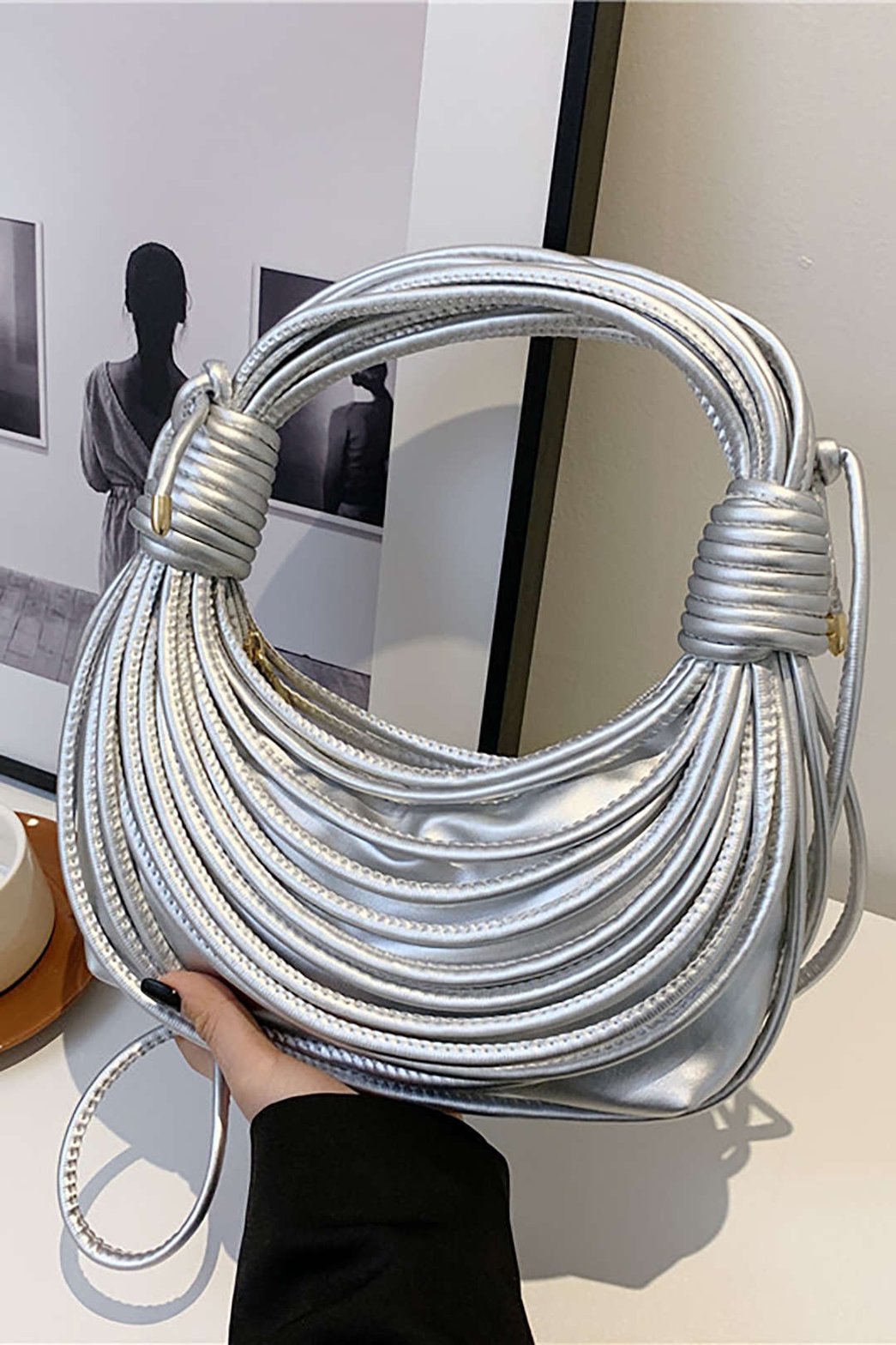 Sac à main plissé style moderne luxe