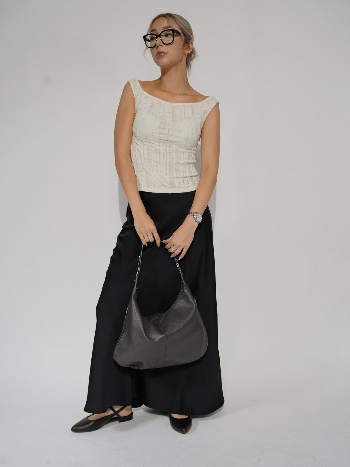 Sac Hobo Élégant en Cuir Végétal