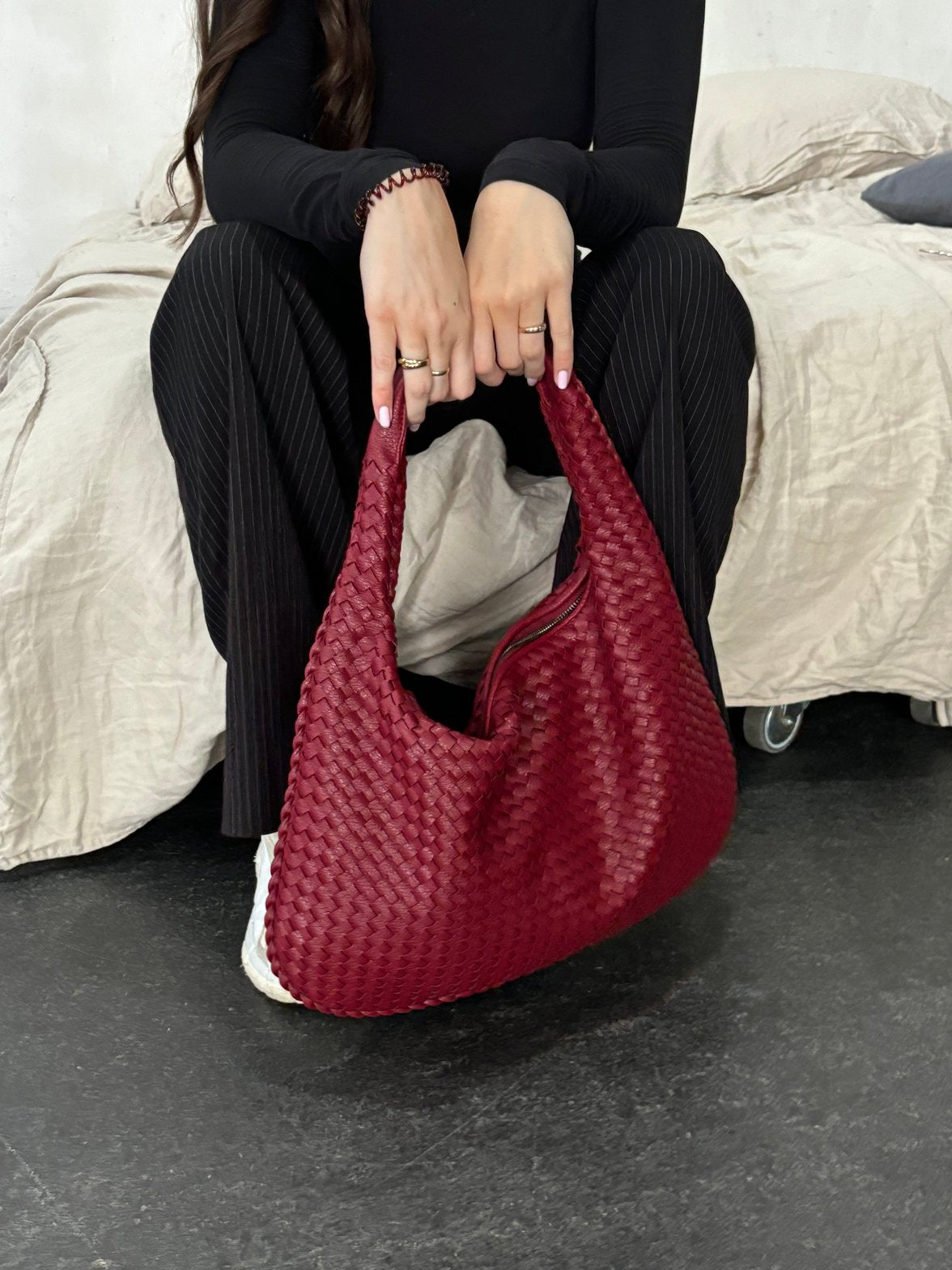 Sac Hobo Tressé Élégant