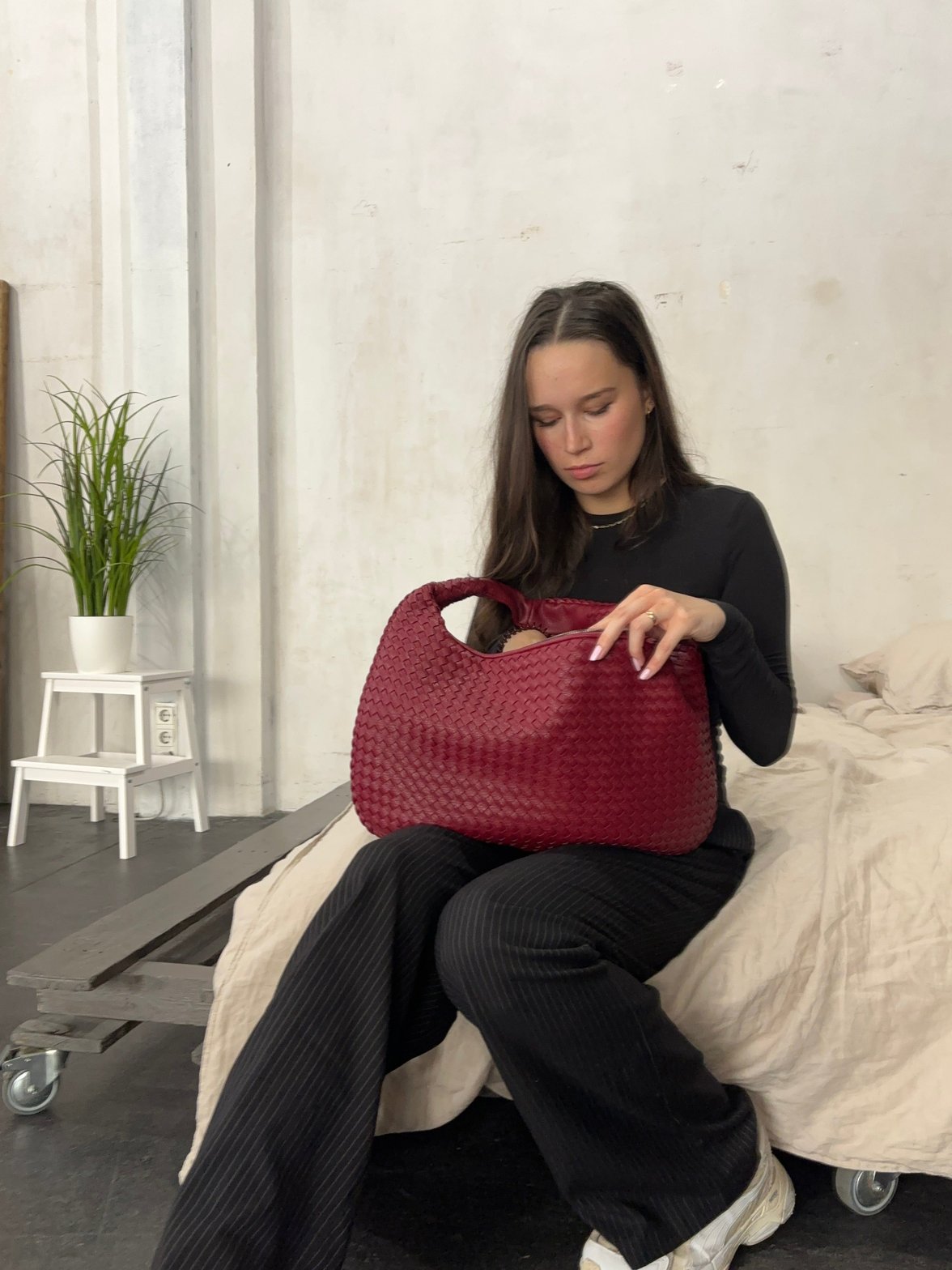 Sac Hobo Tressé Élégant