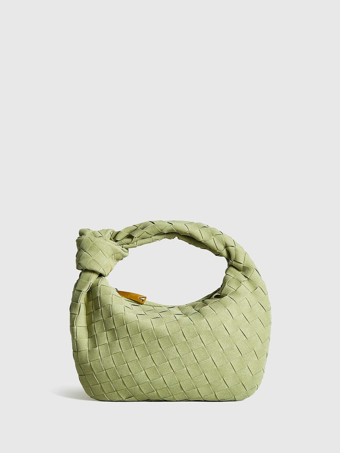 Sac hobo tressé vert pastel doux