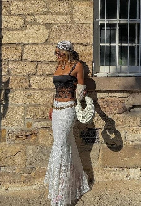 Sac blanc détail nœud corde étoile