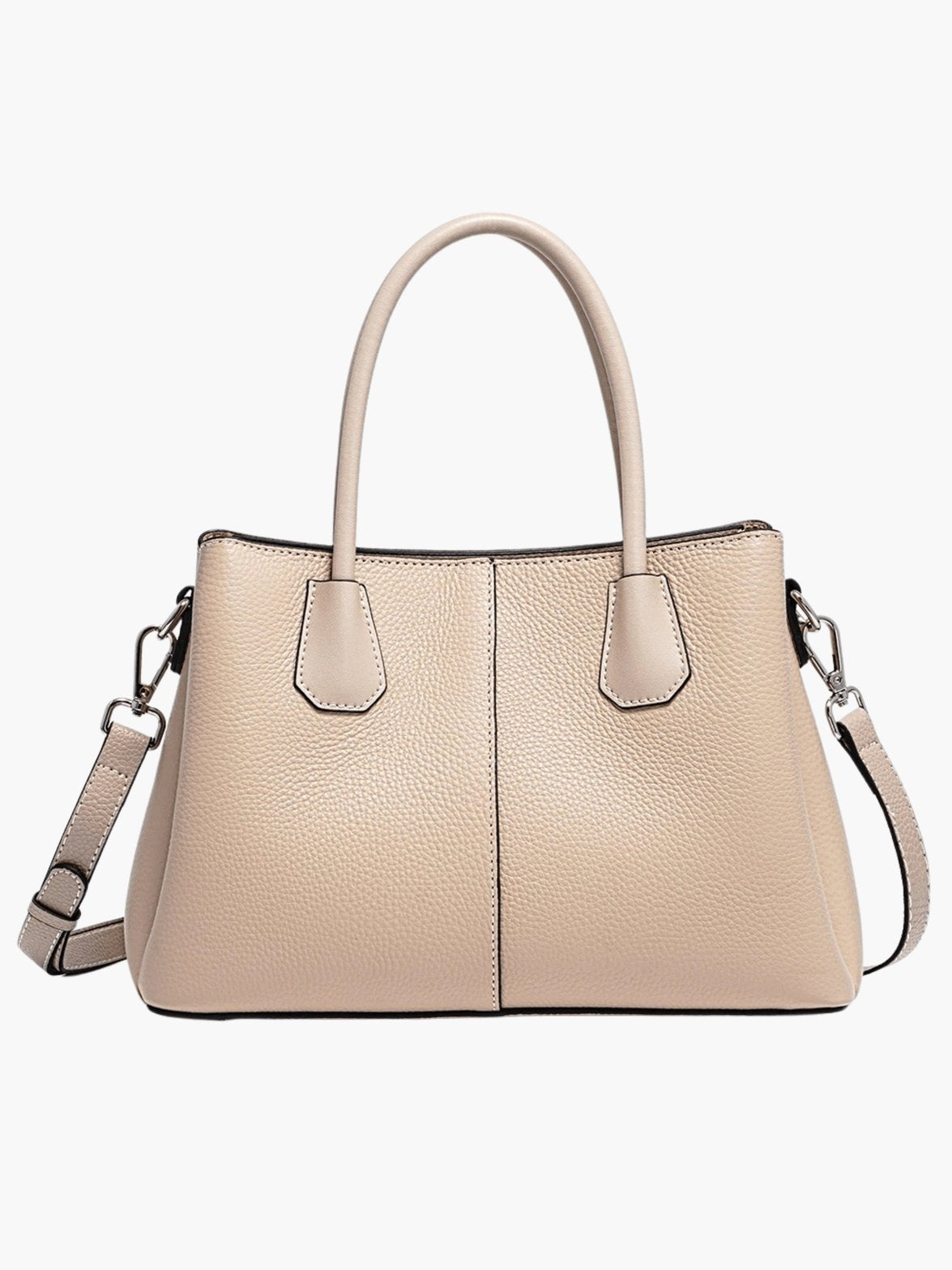 Sac à main en cuir beige élégant douceur