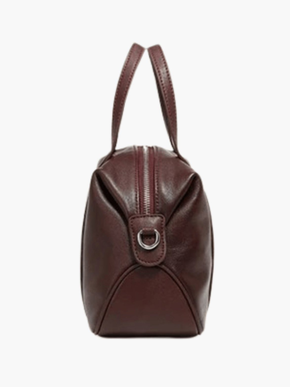 Vue de côté du sac en cuir luxueux lune