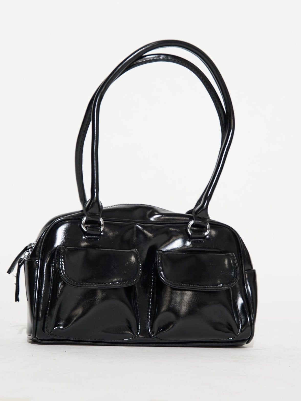 Sac à main noir élégant brillant harmonie