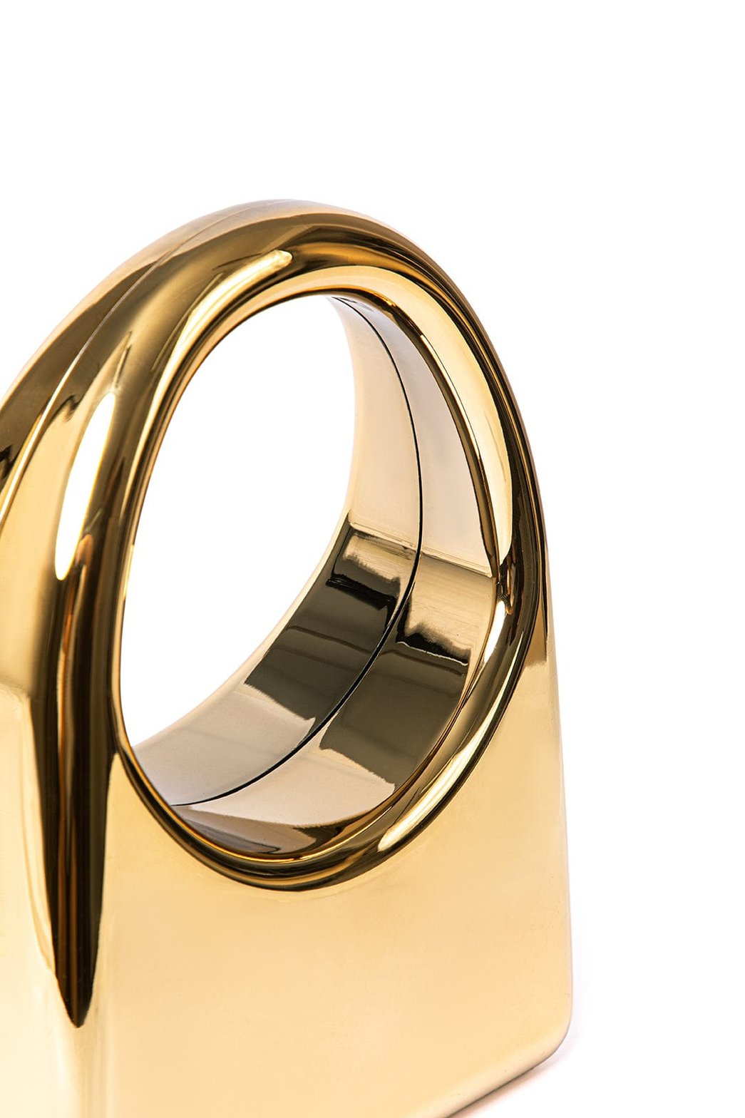 Sac à main doré métallique vue détaillée cristal