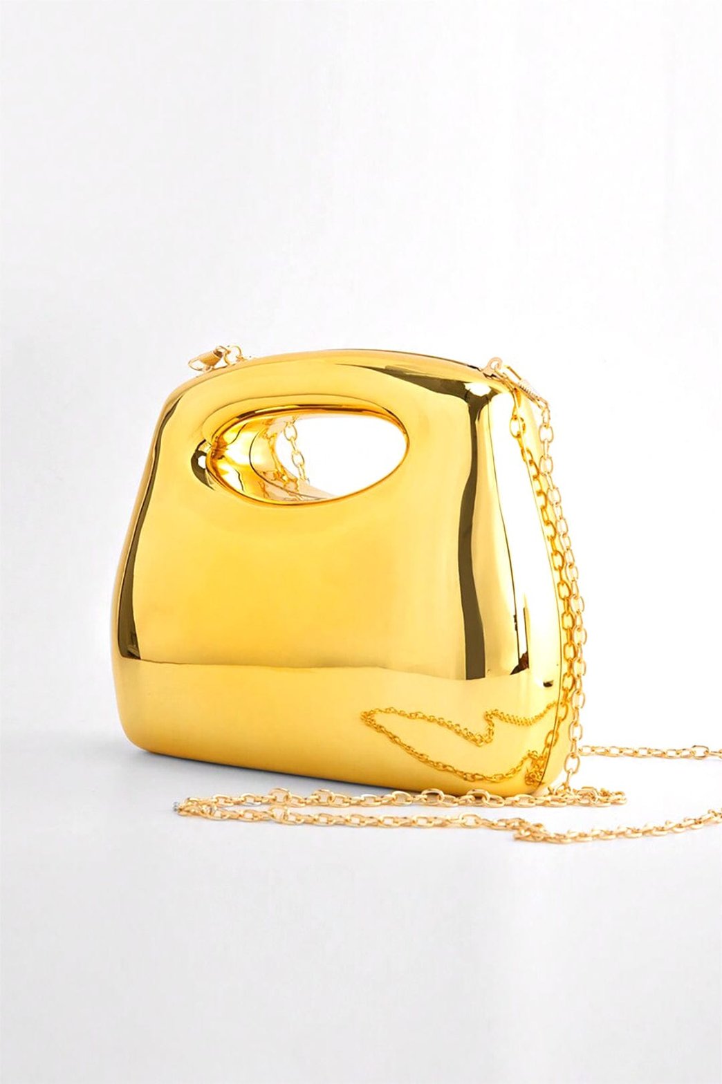 Sac à main doré vue de côté étoile