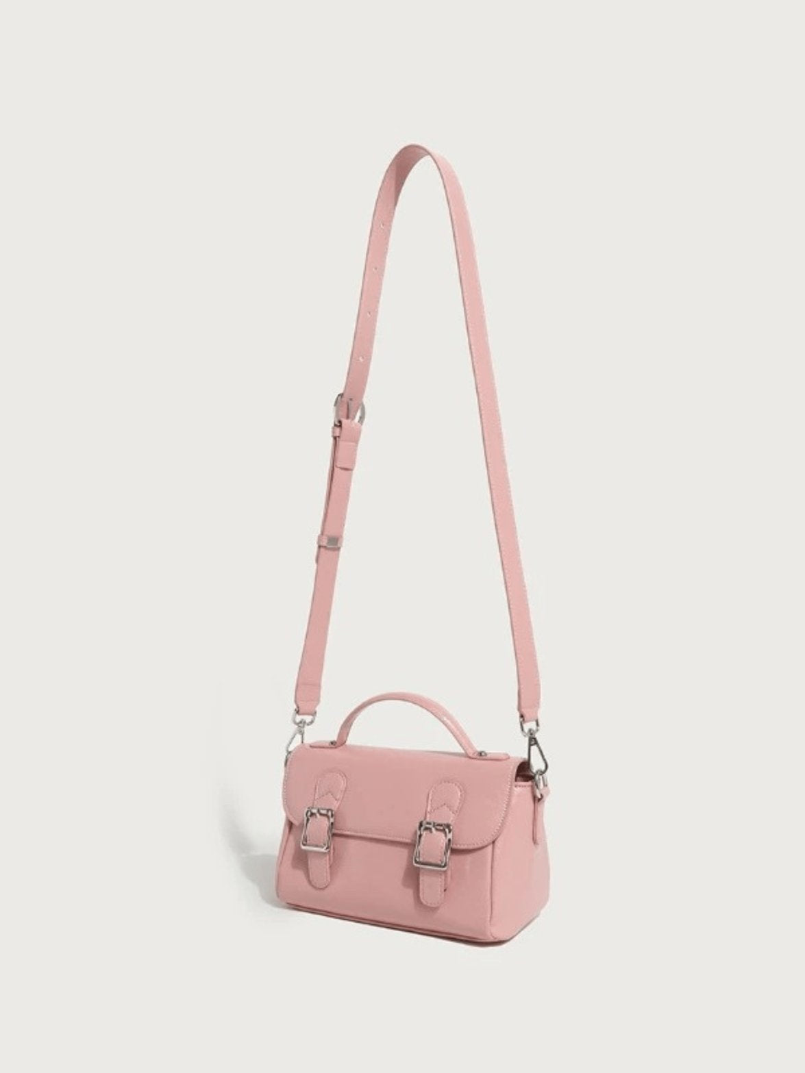 Sac en cuir rose vue de dessus étoile