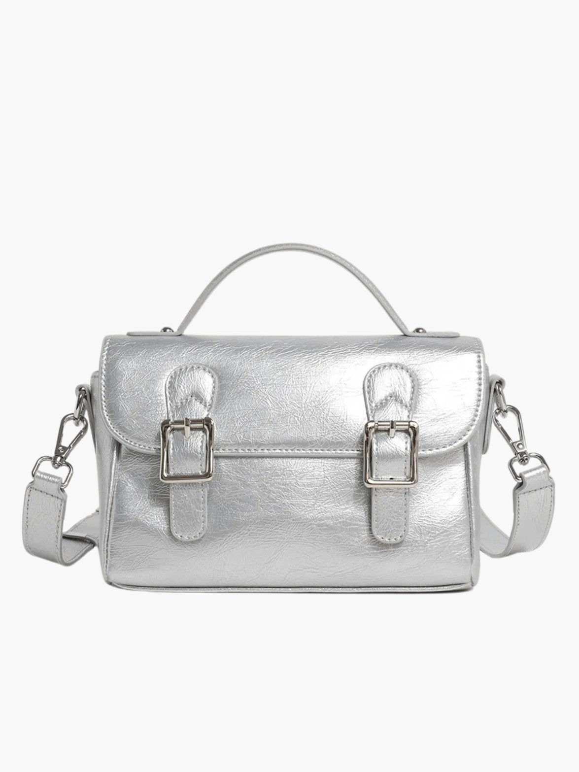 Sac en cuir rose vue arrière lune