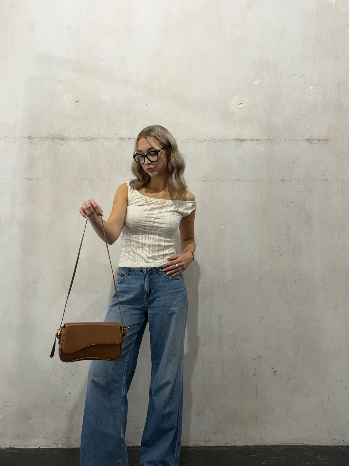 Vue dessus sac rouge éclair