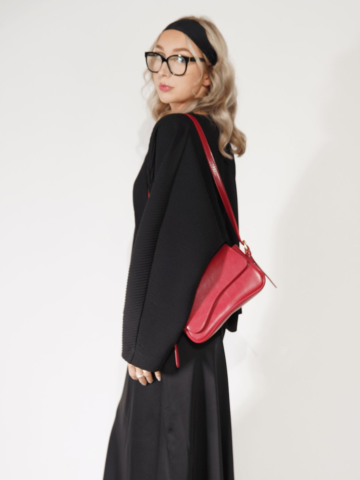 Détail fermoir sac rouge cristal