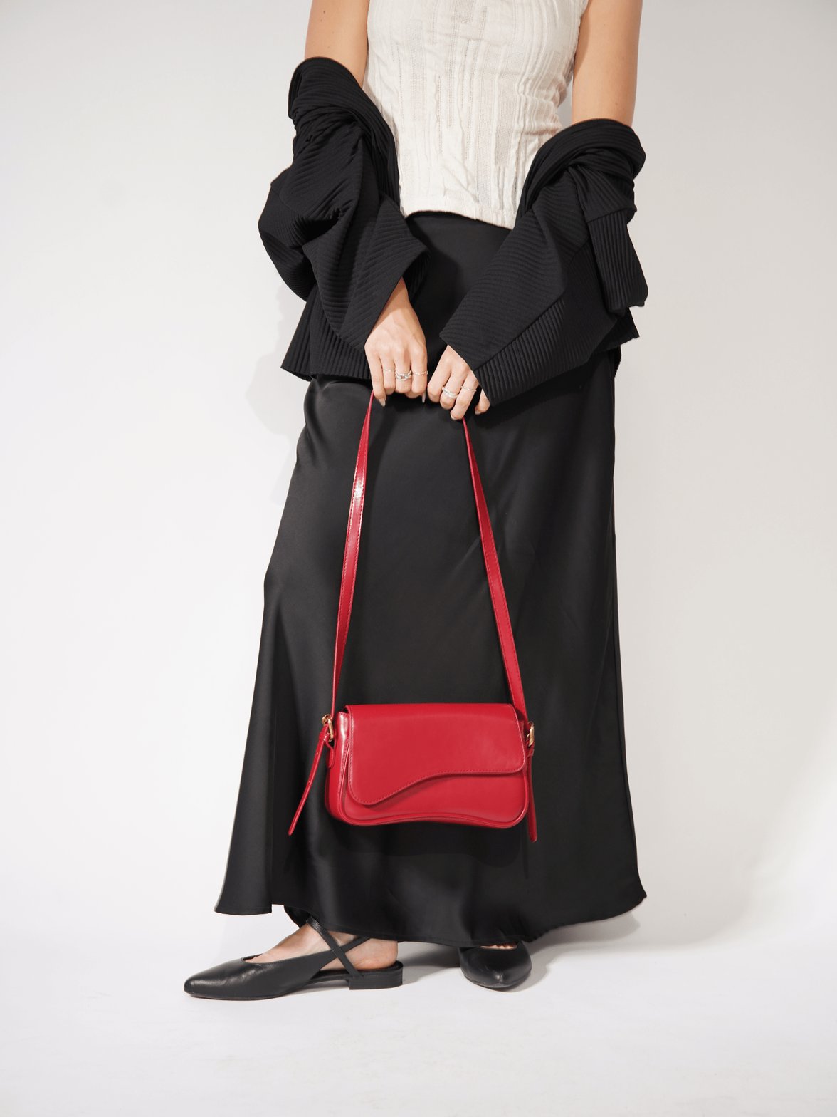 Vue intérieure sac rouge océan