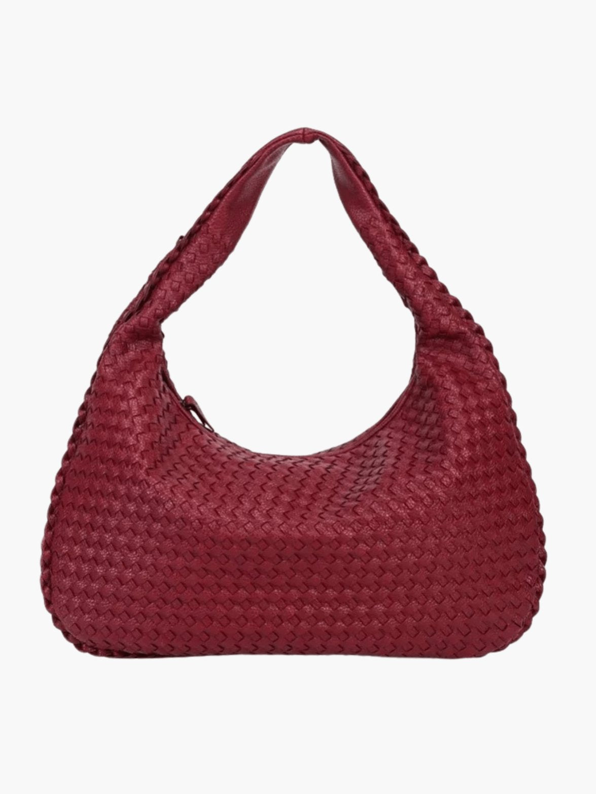 Sac tressé vue d'ensemble rubis