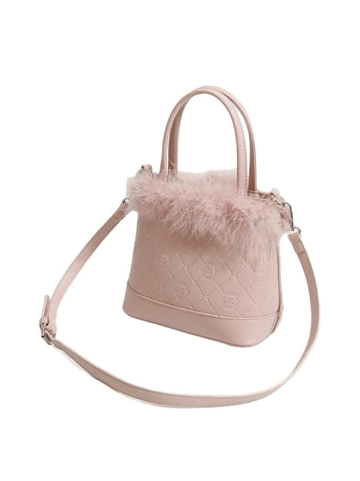 Vue de côté du sac Fluffy pluie