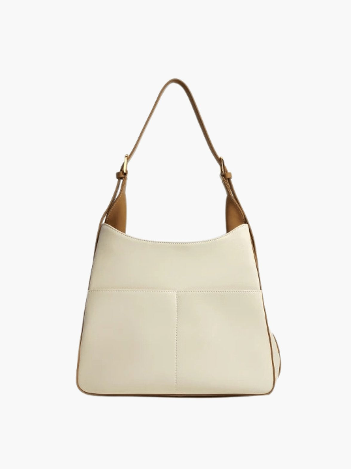 Sac bandoulière vintage en cuir beige doux