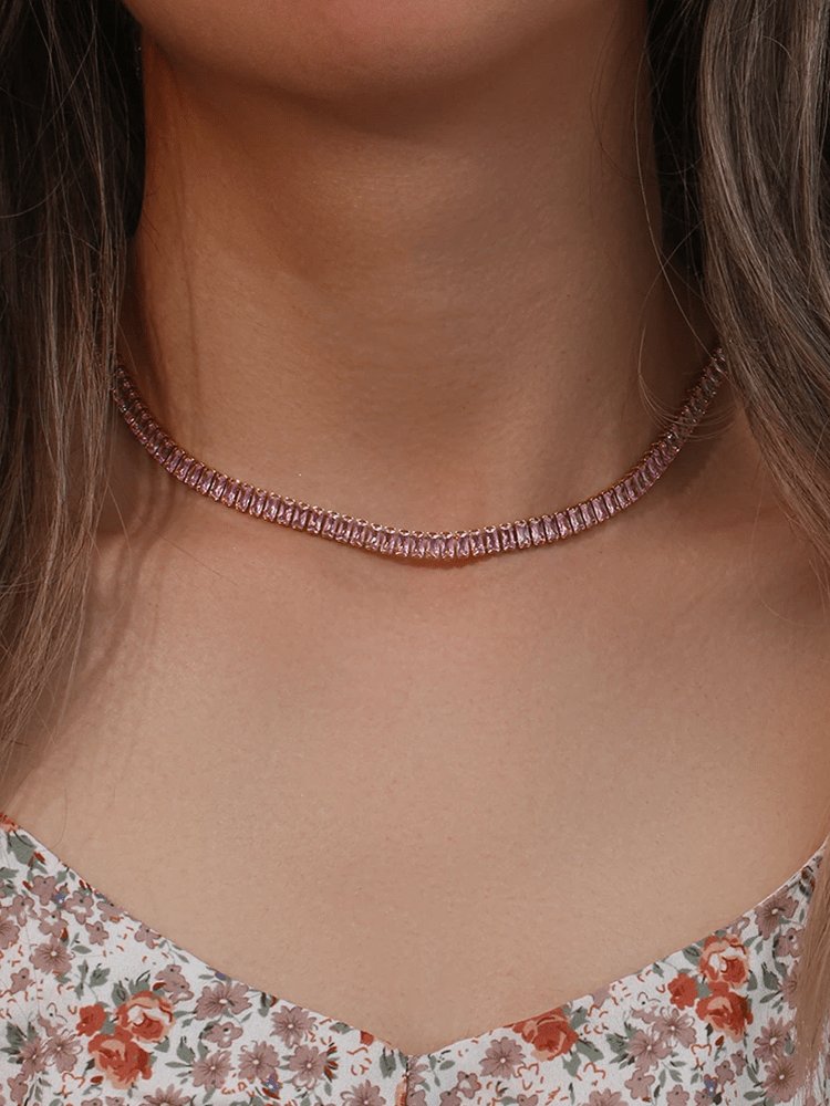 Set tennis rose cristaux étincelant douceur