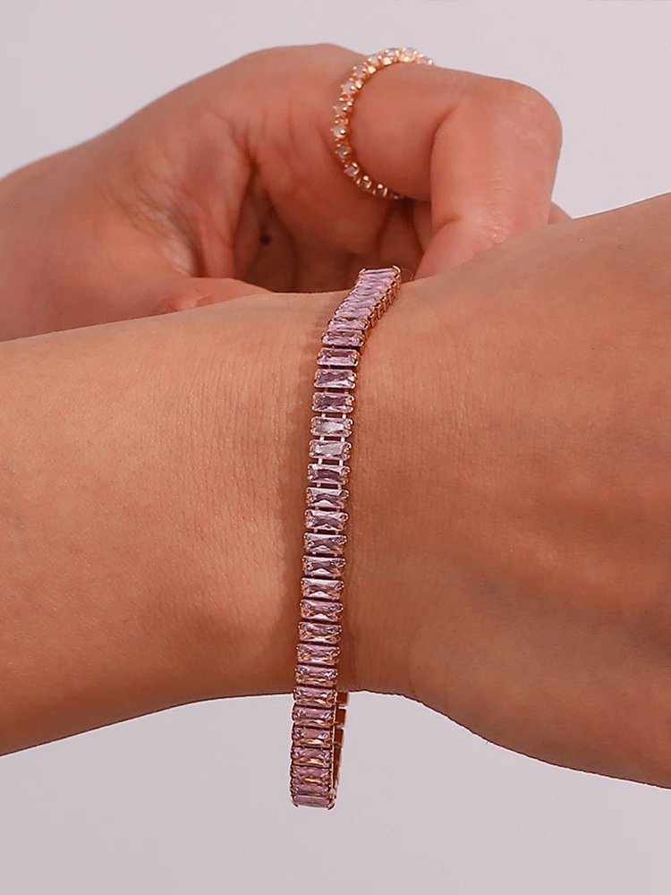 Parure tennis rose élégante harmonie