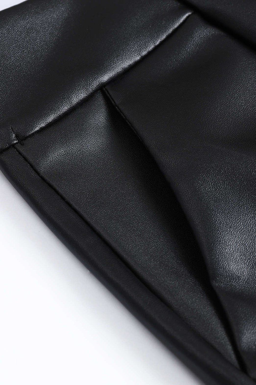 Short simili cuir noir vue côté étoile