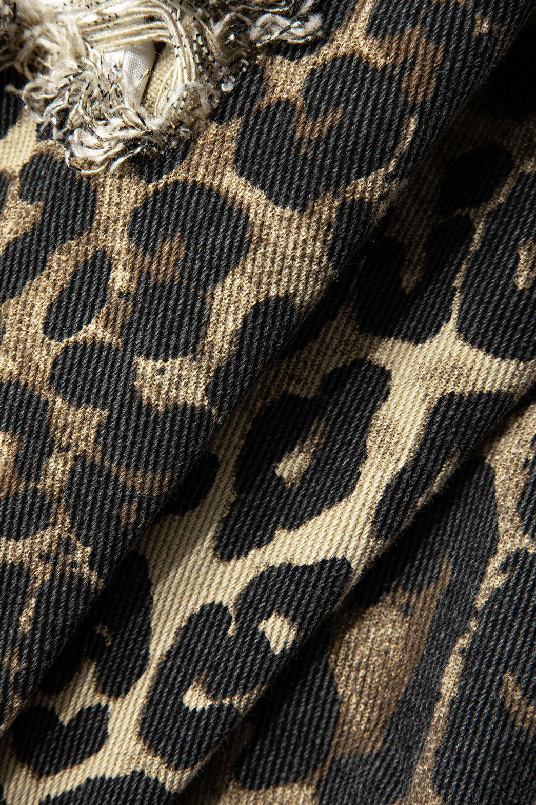 Short denim léopard vue arrière océan